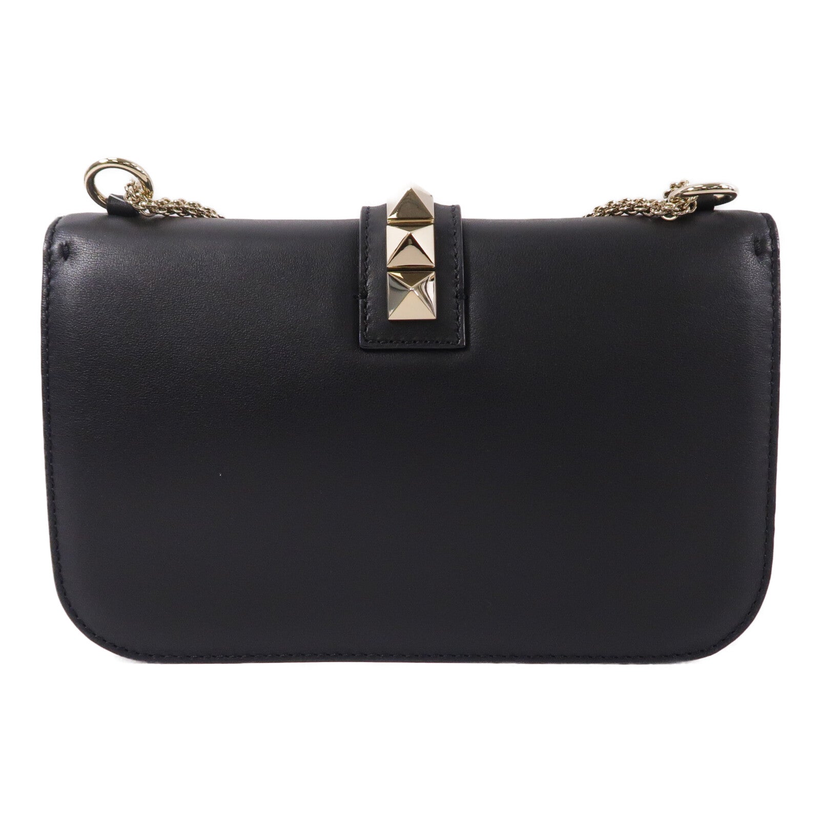 Valentino 牛皮皮革Rockstud Glam Lock鏈帶肩背袋