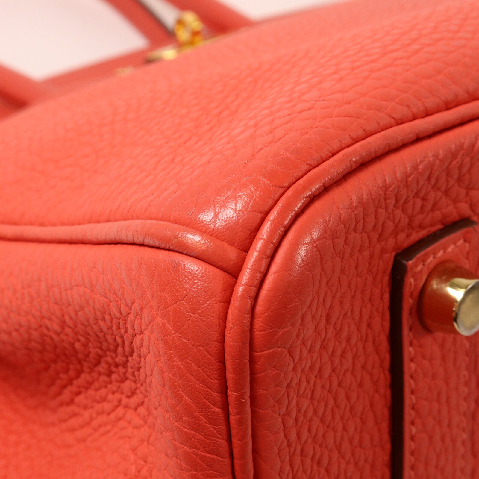 HERMES Togo皮革Birkin 35手挽袋Rouge Pivoine