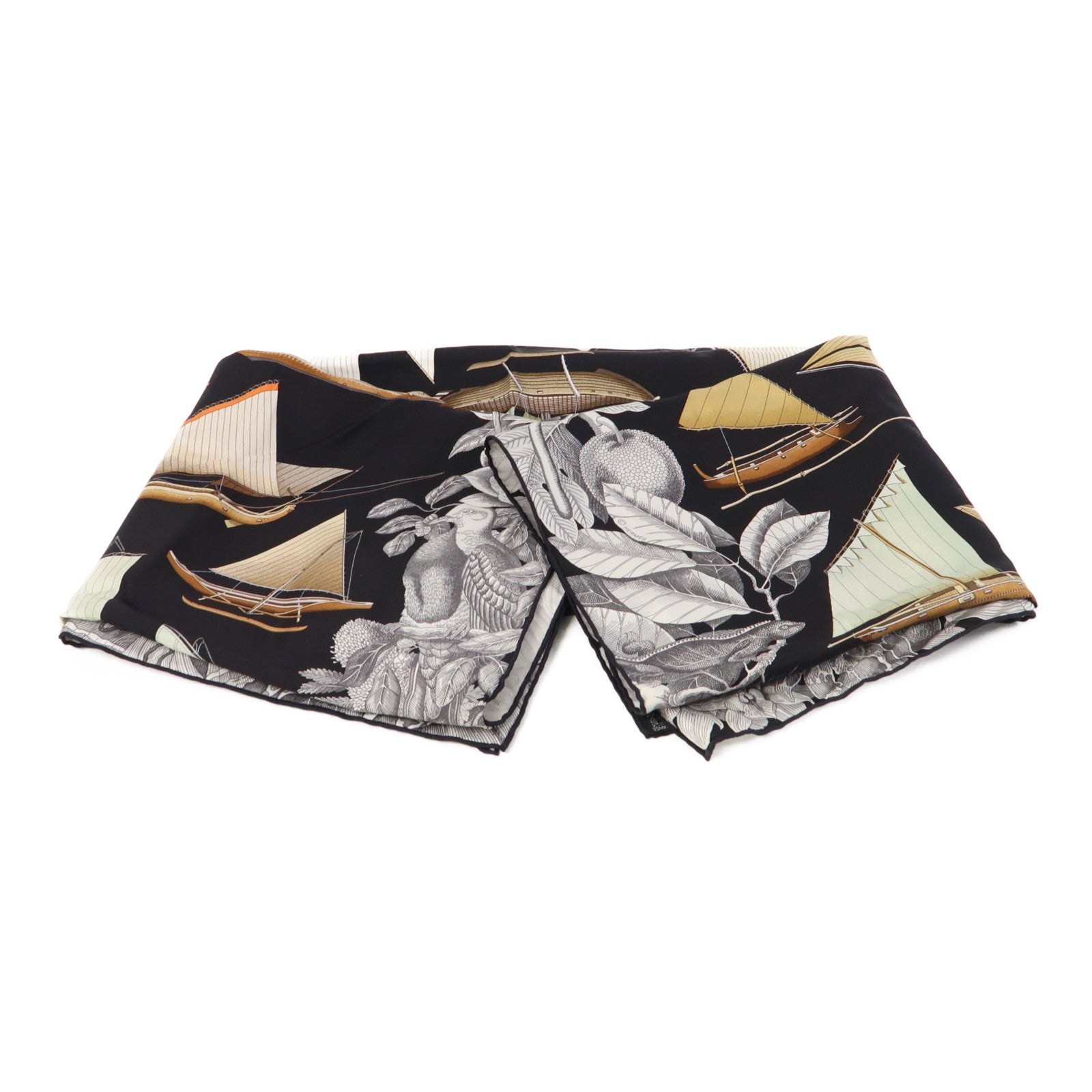HERMES 【激減優惠】絲質Scarf 90X90cm絲巾黑色