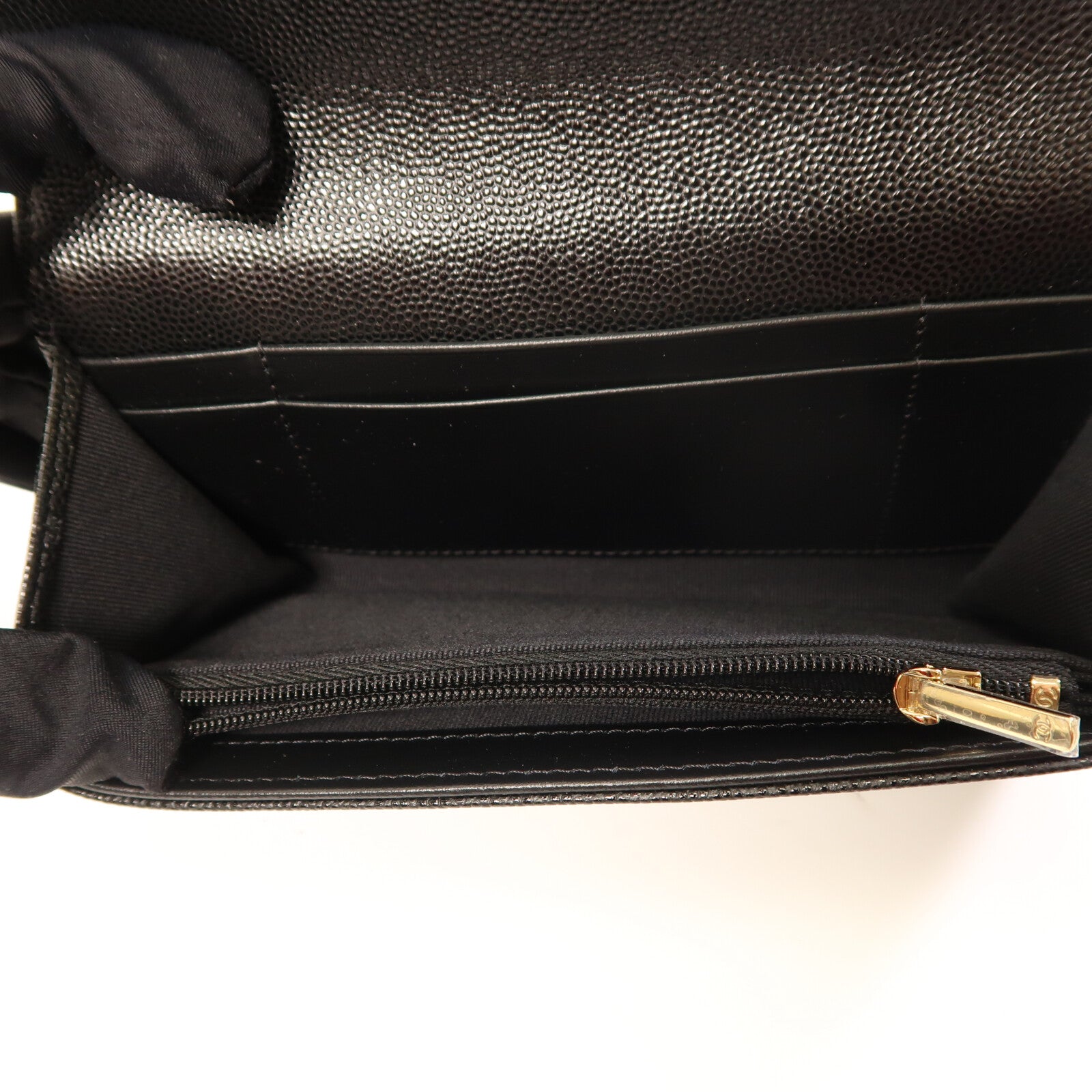 CHANEL 牛皮皮革Long Wallet金扣長錢包