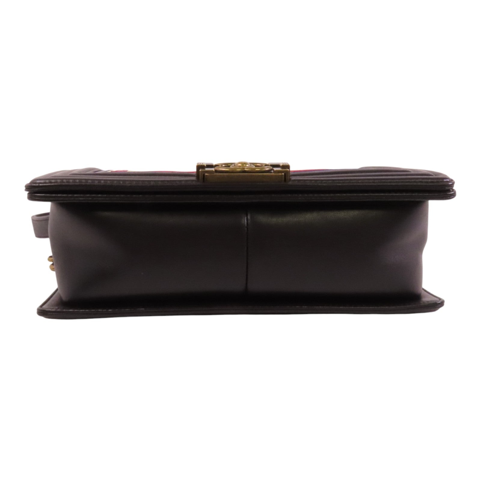 CHANEL 牛皮皮革Boy Chanel 25銀扣鏈帶肩背袋