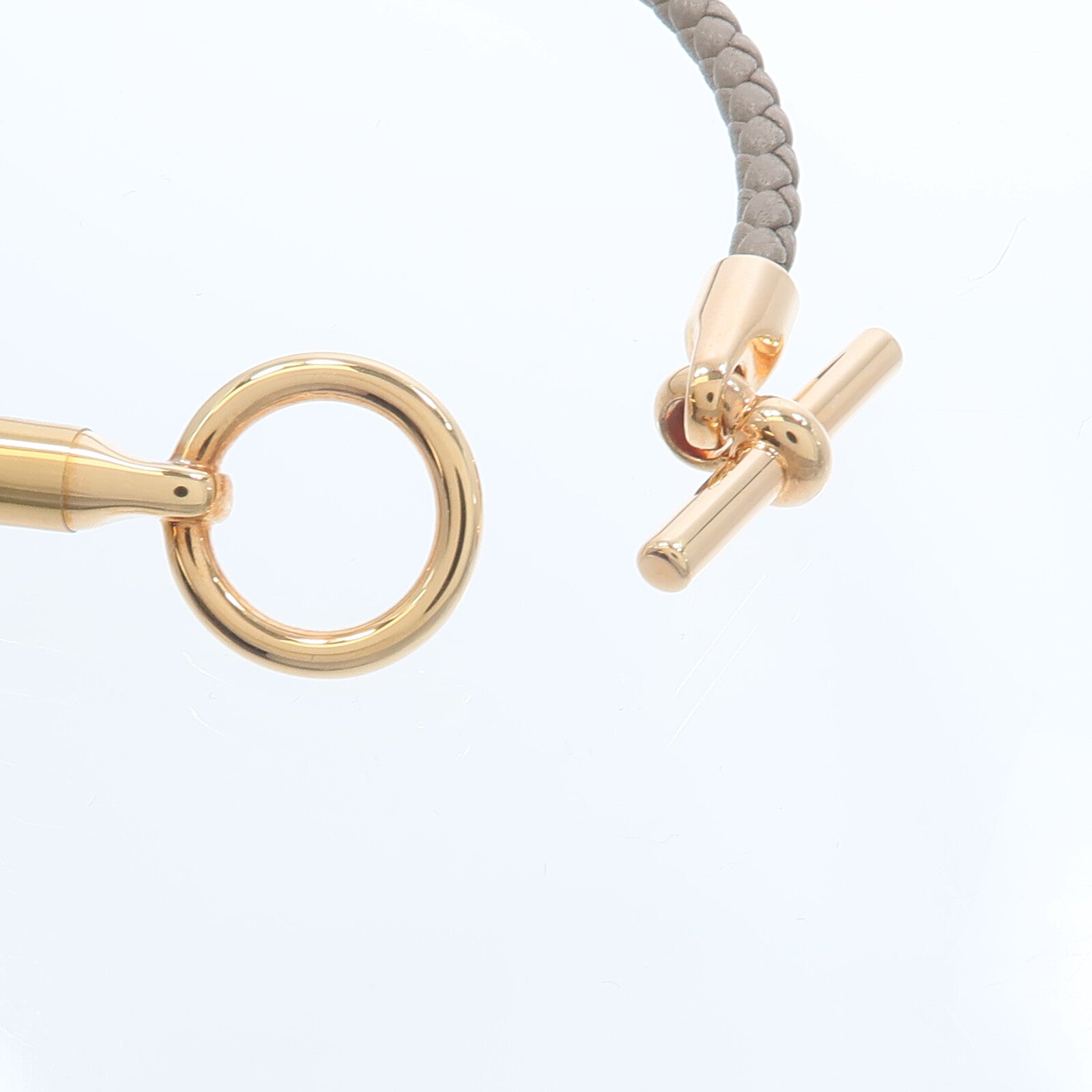HERMES Swift皮革Glenan Bracelet手鏈Etoupe