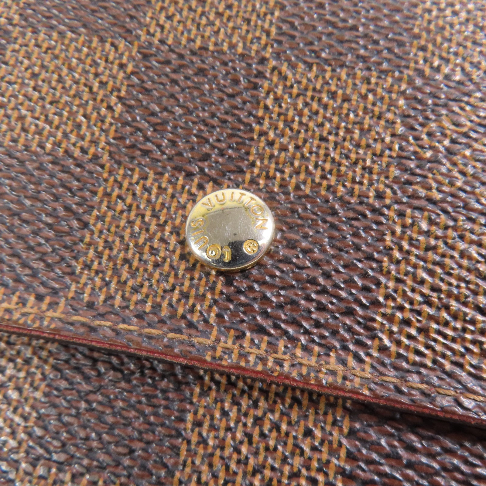 LOUIS VUITTON 【激減優惠】Damier Porte Monnaie Viennois金扣短錢包