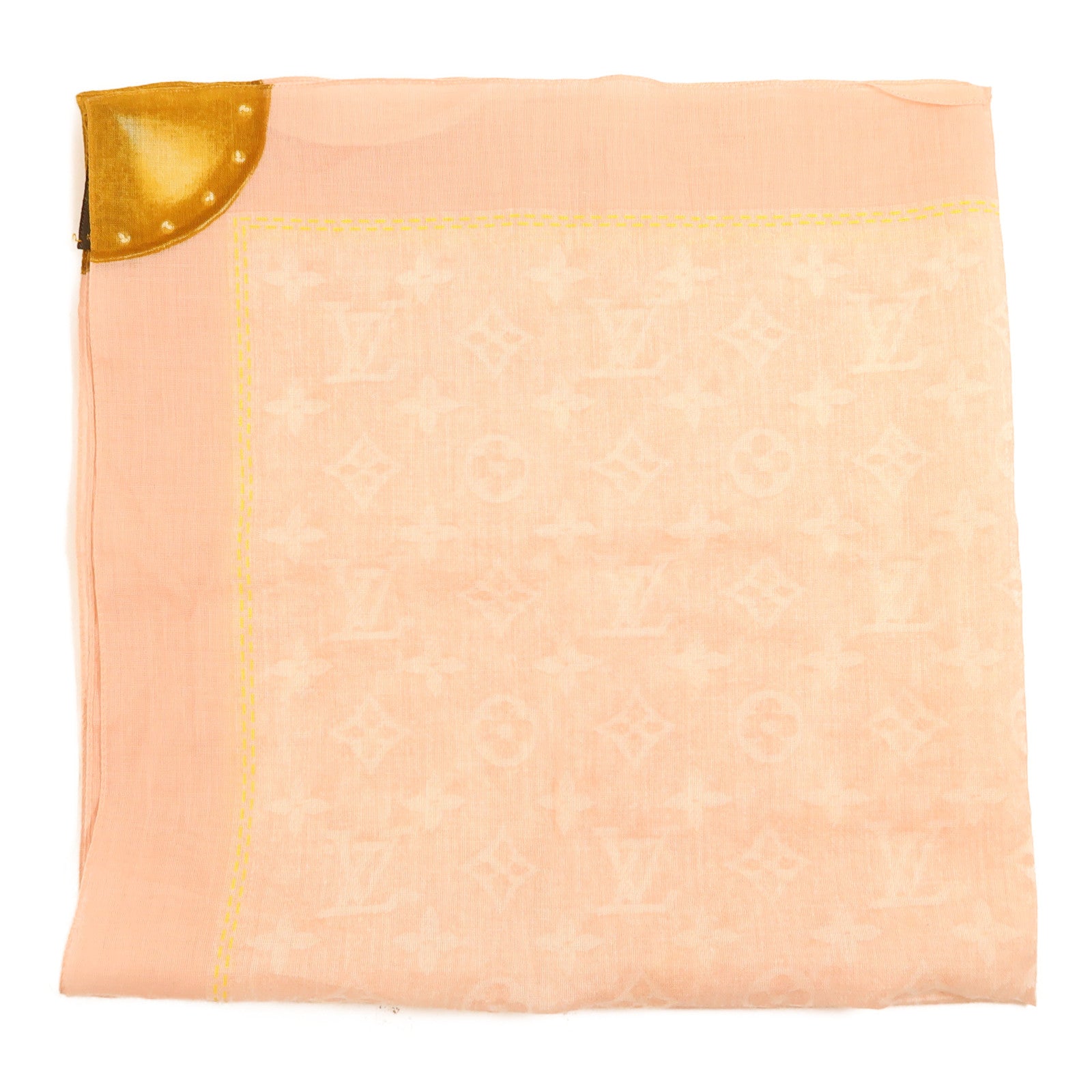 LOUIS VUITTON LV Scarf Silk Pink/Yellow