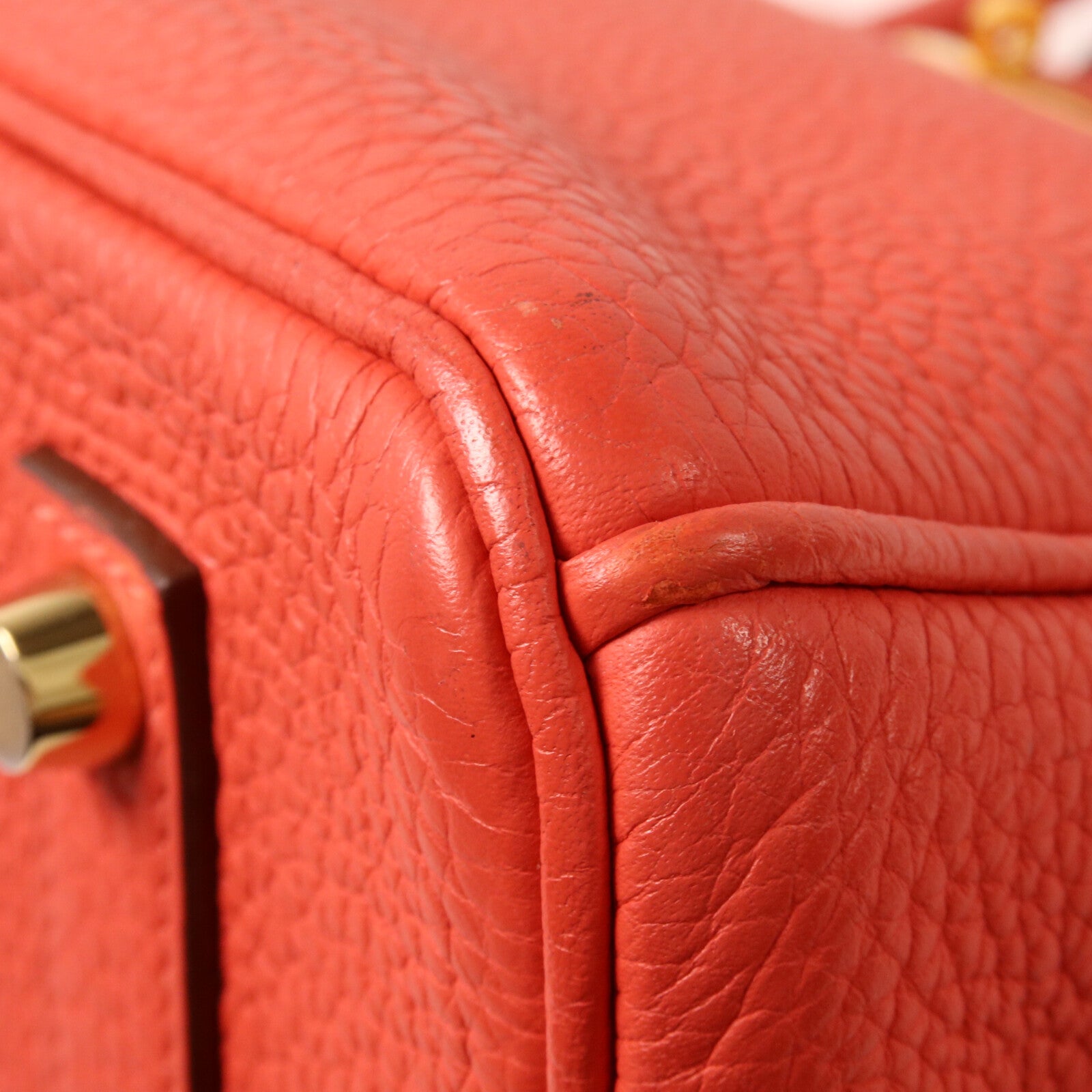 HERMES Togo皮革Birkin 35手挽袋Rouge Pivoine