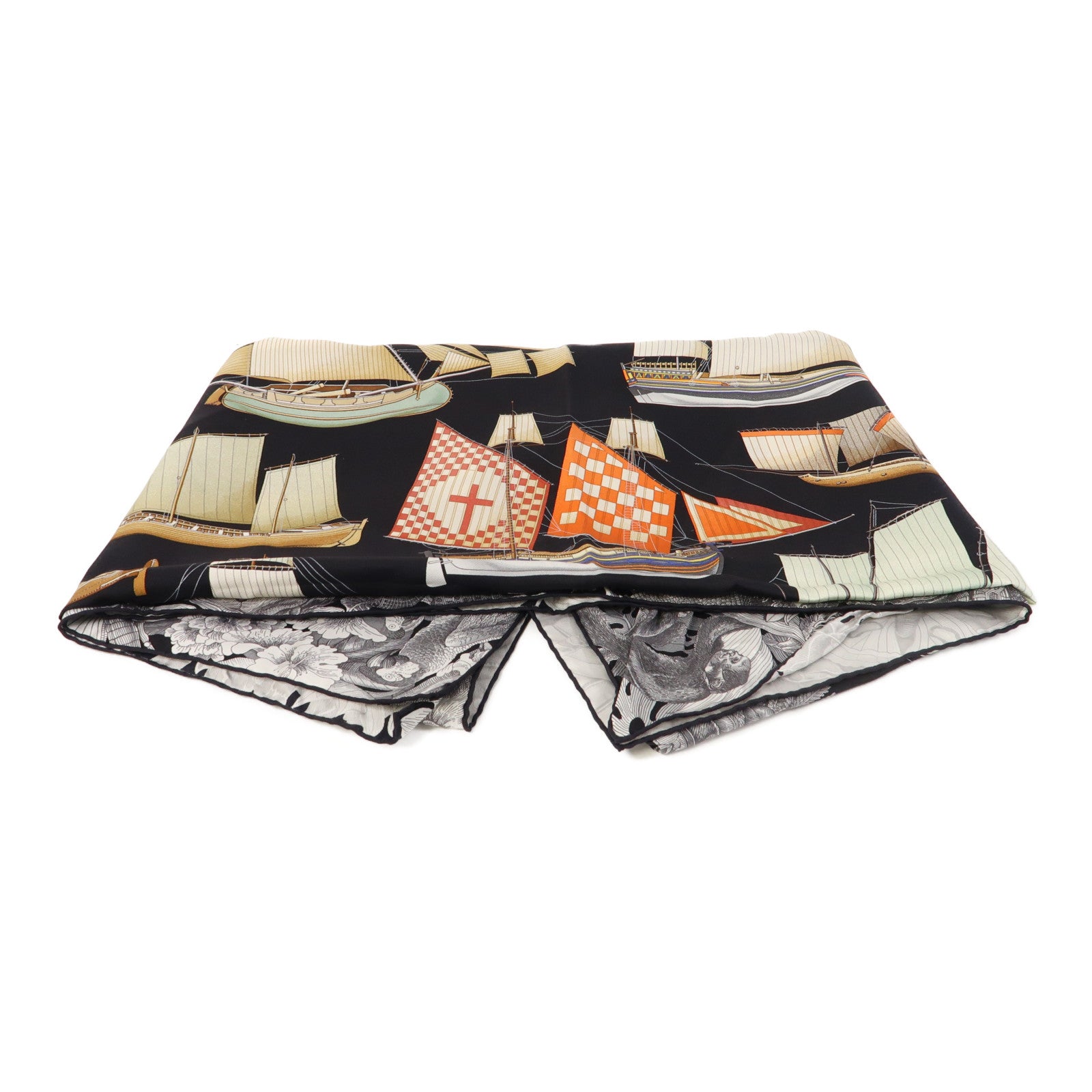 HERMES 【激減優惠】絲質Scarf 90X90cm絲巾黑色