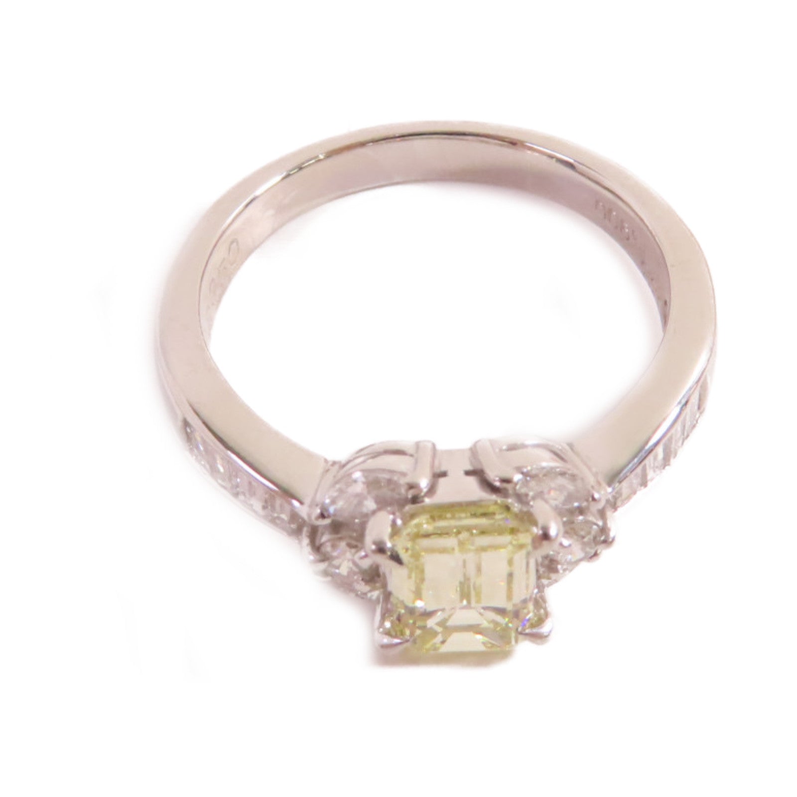 JEWELRY PT900鉑金/1.033ct鑚石/0.5ct鑚石Diamond Ring戒指US#6