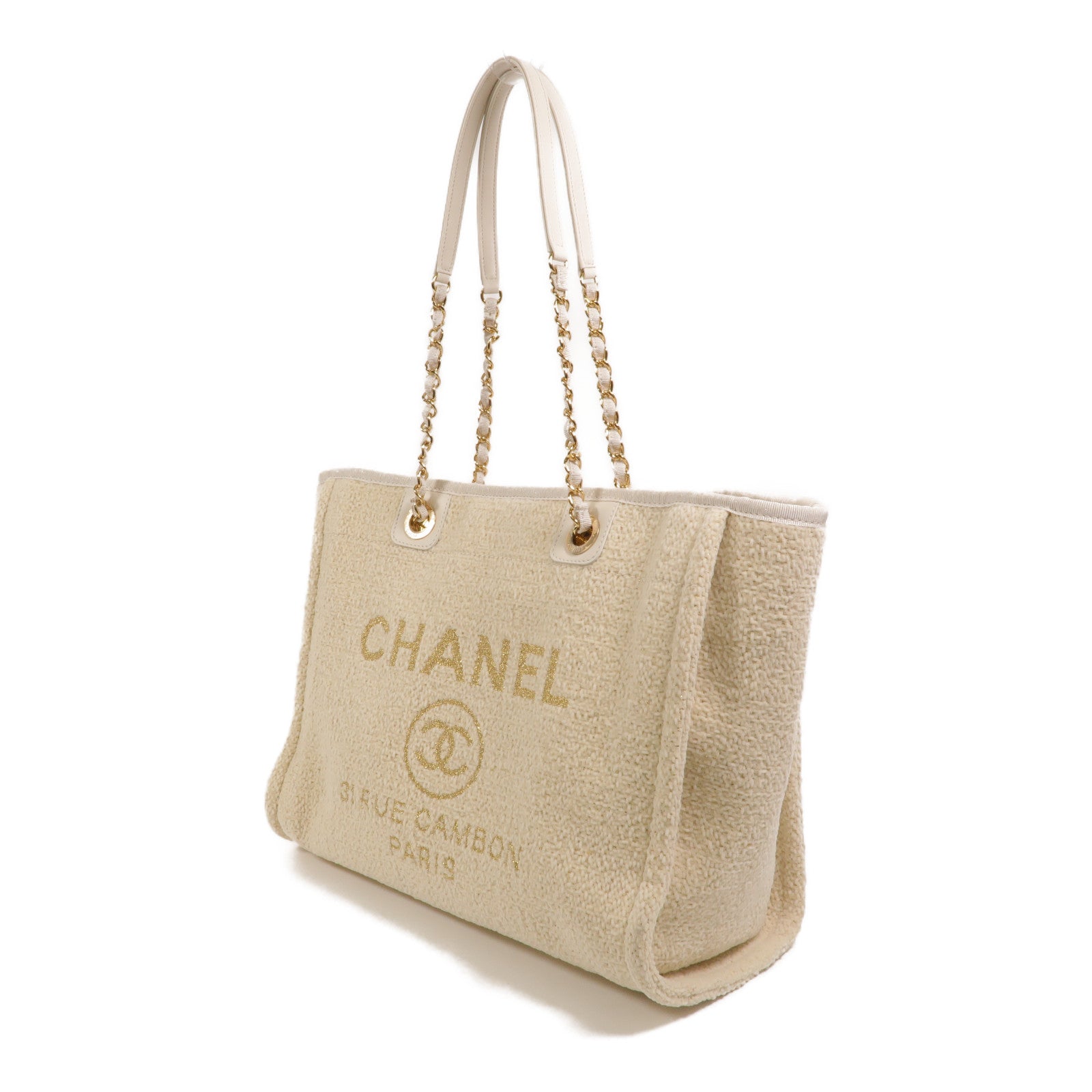 CHANEL Tweed Deauville Small Tote鏈帶肩背袋
