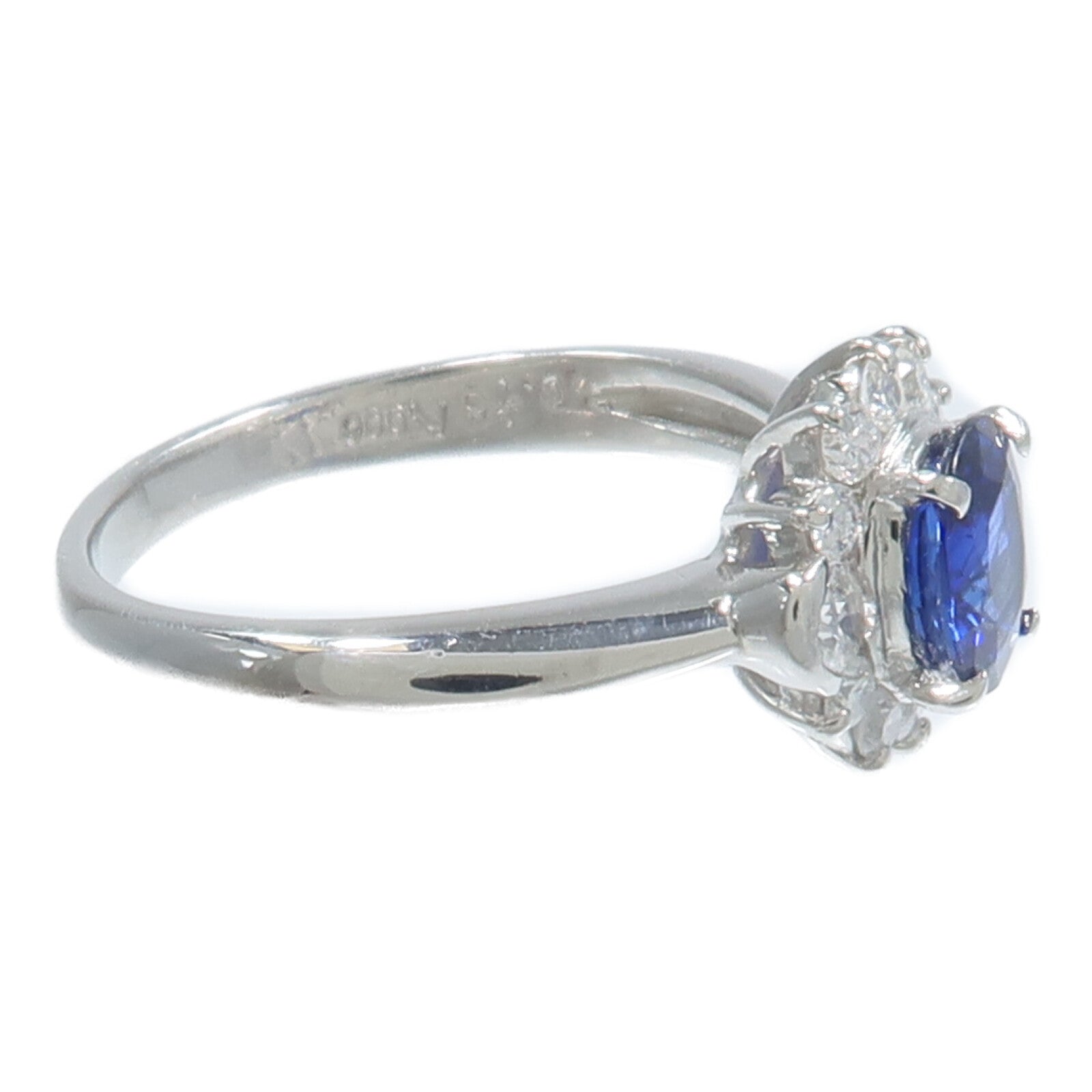 JEWELRY PT900鉑金Sapphire Diamond Ring藍寶石/鑽石戒指