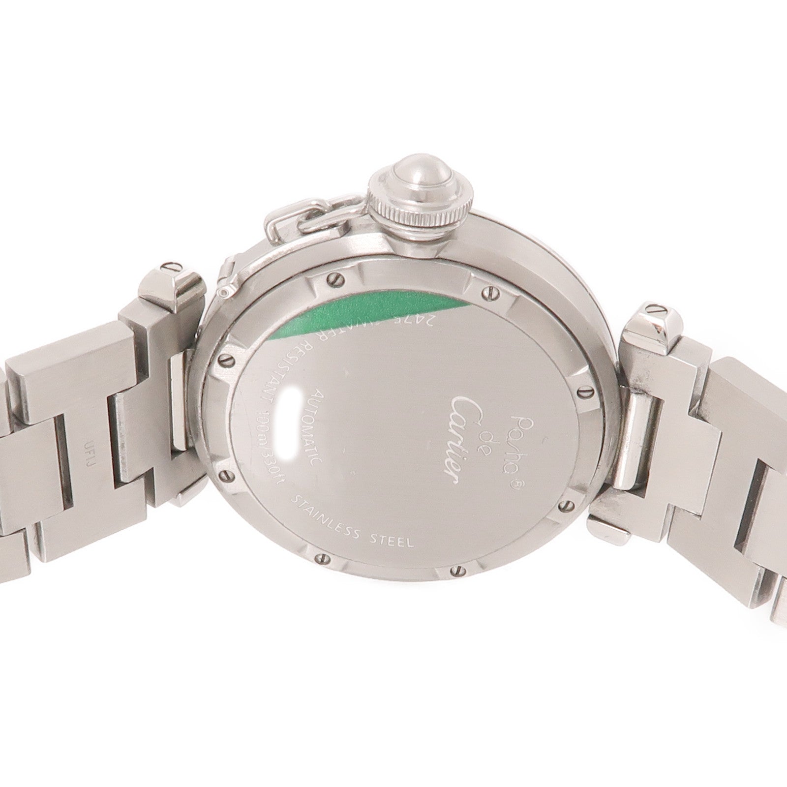 CARTIER Pasha不鏽鋼手錶自動機芯白色