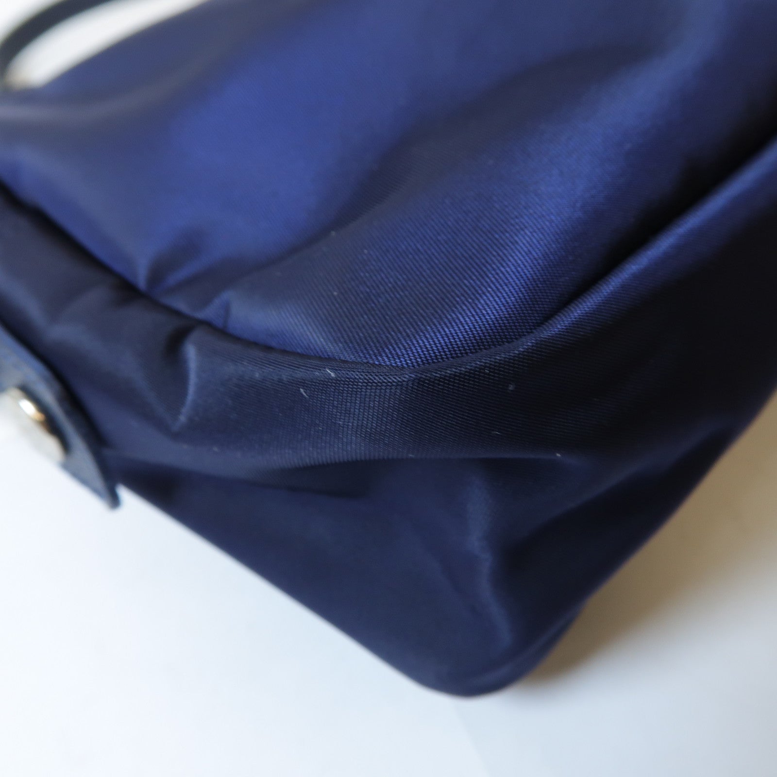 Longchamp 尼龍Shoulder Bag銀扣肩背袋藍色