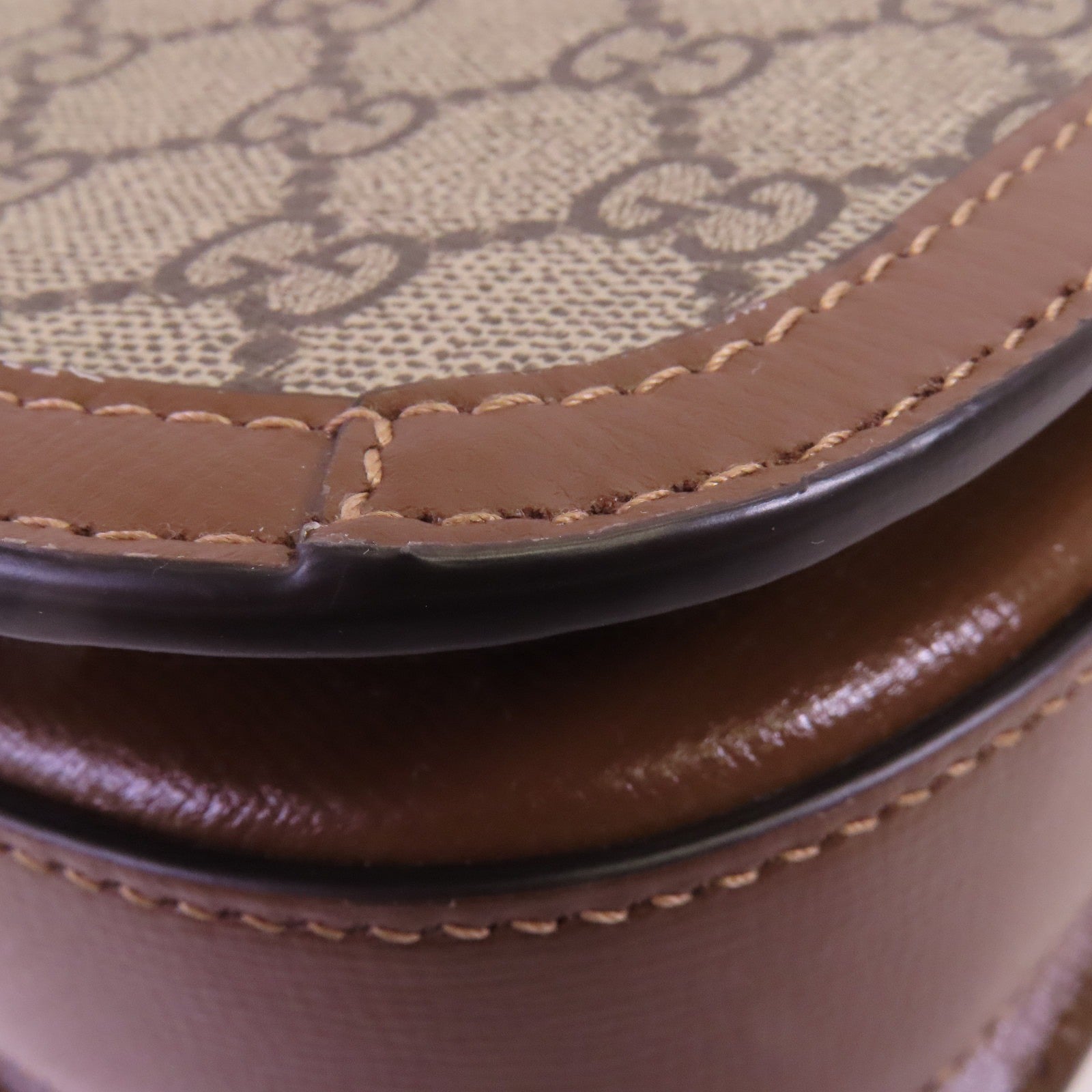 GUCCI 塗層帆布Horsebit 1955 MM金扣肩背袋