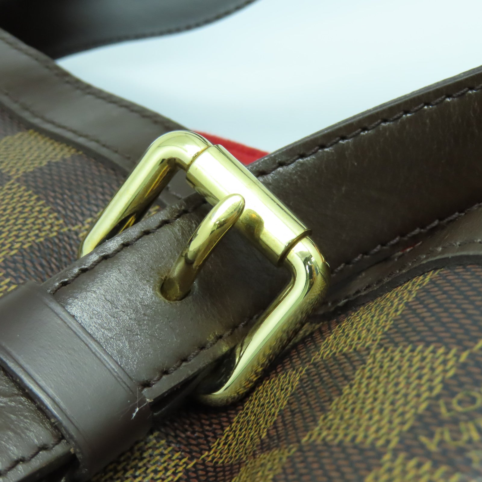 LOUIS VUITTON **【激減優惠】Damier Ebene Hampstead MM金扣肩背袋啡色