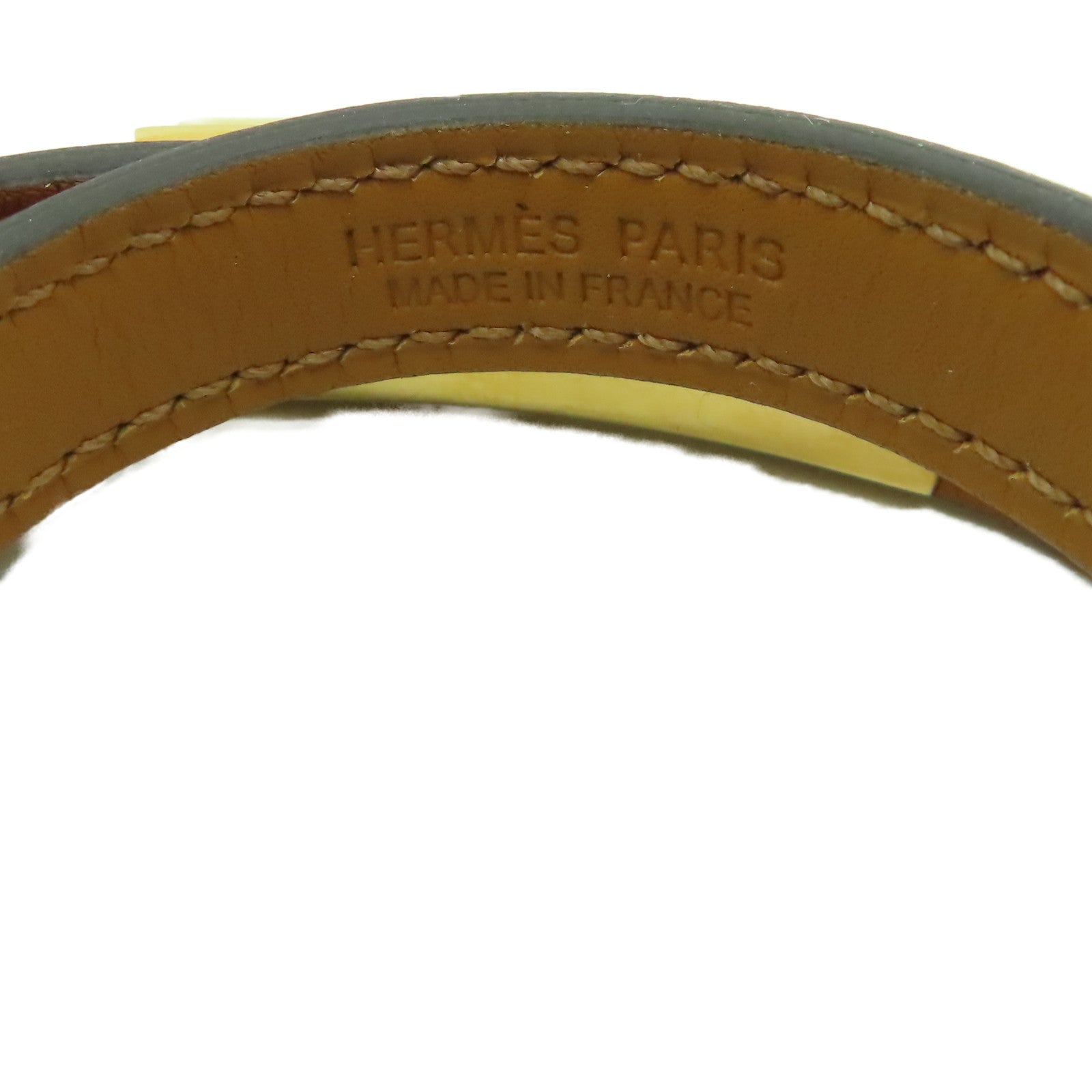 HERMES 【激減優惠】Swift皮革Rivale Double Tour金扣手鐲紫色