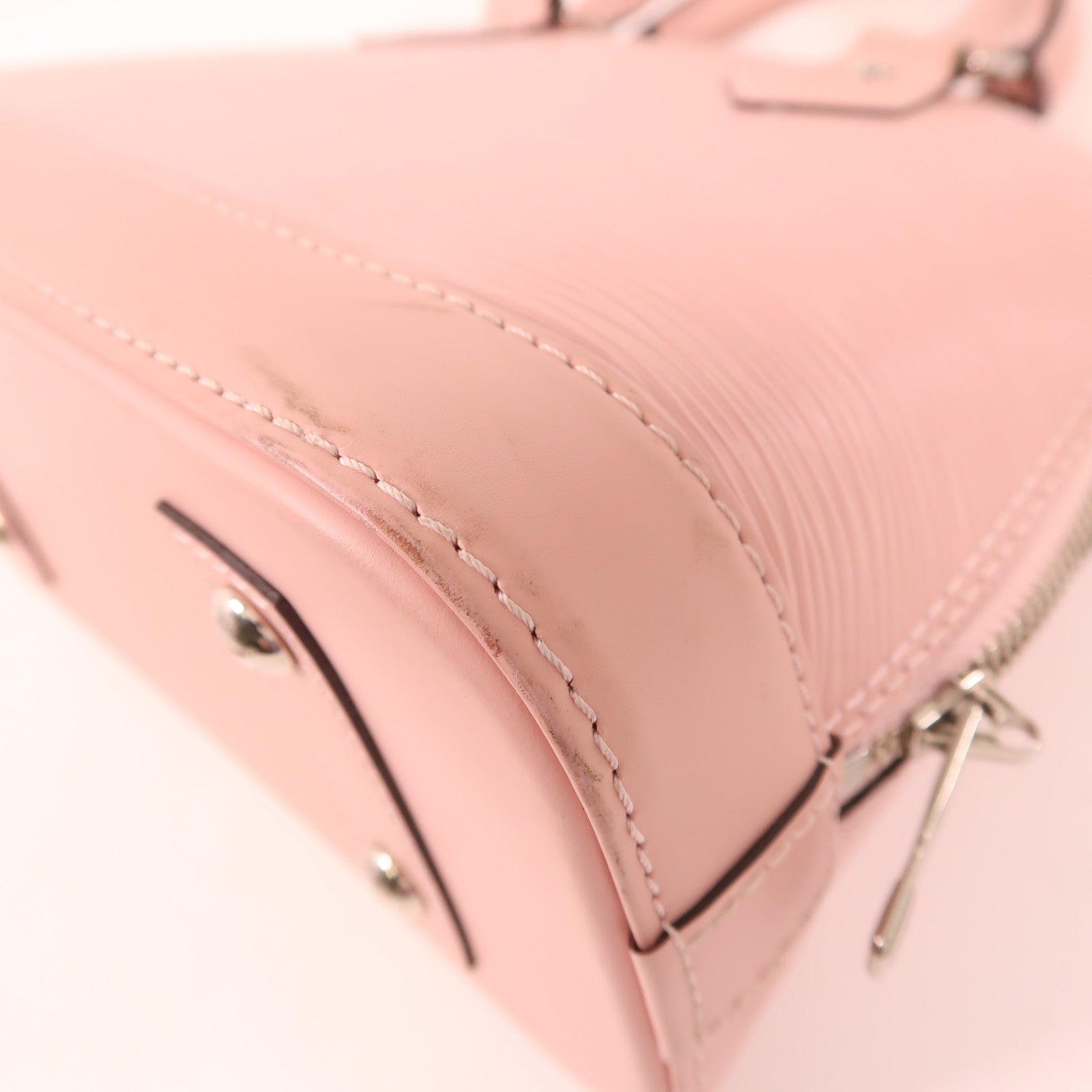 LOUIS VUITTON Epi Alma BB銀扣手挽肩背兩用袋