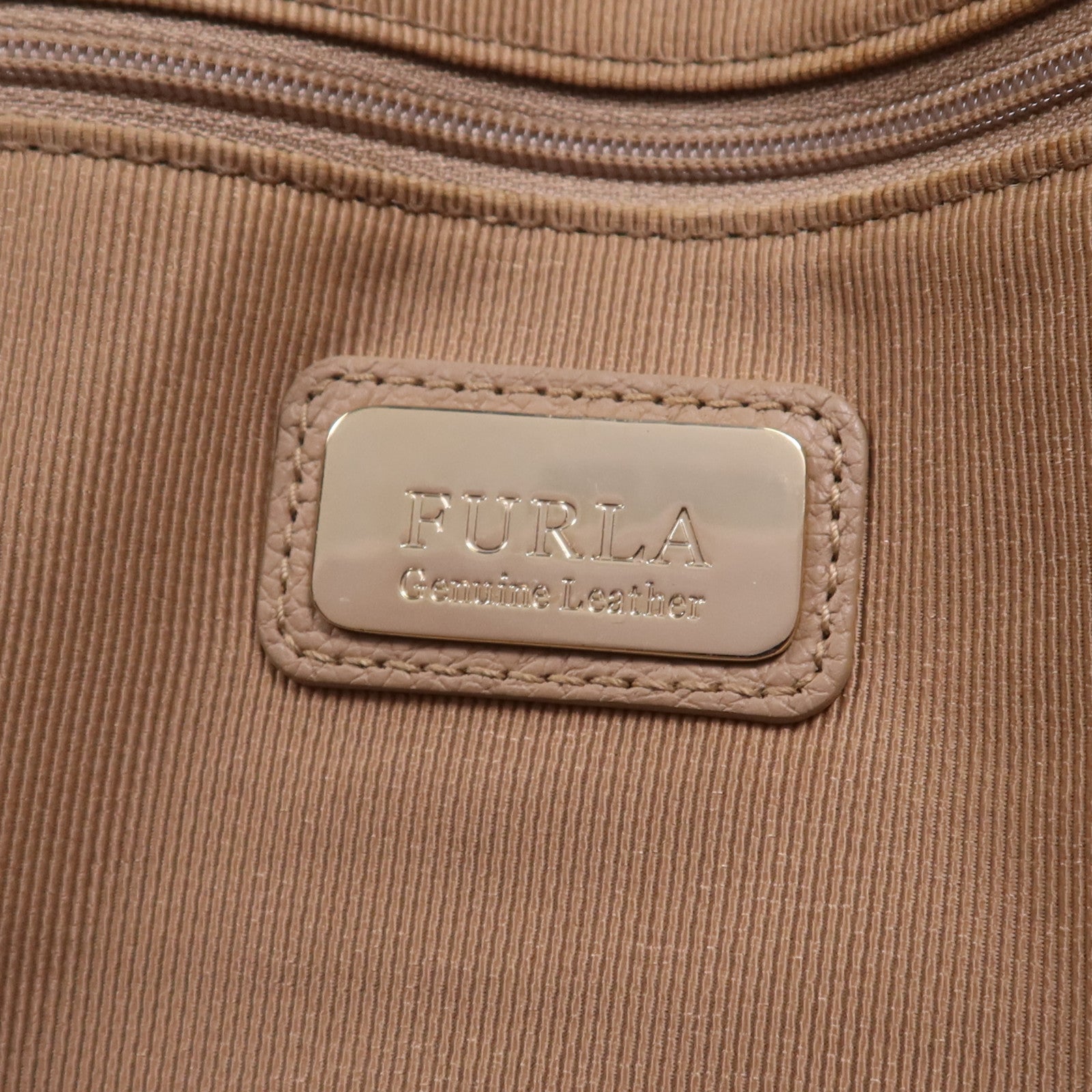 Furla 牛皮皮革Hand Bag金扣肩背袋