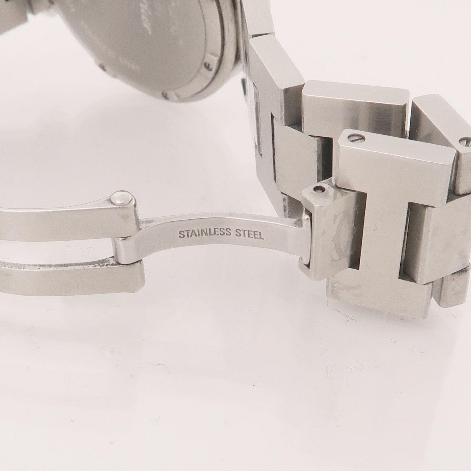 CARTIER Pasha不鏽鋼手錶自動機芯白色