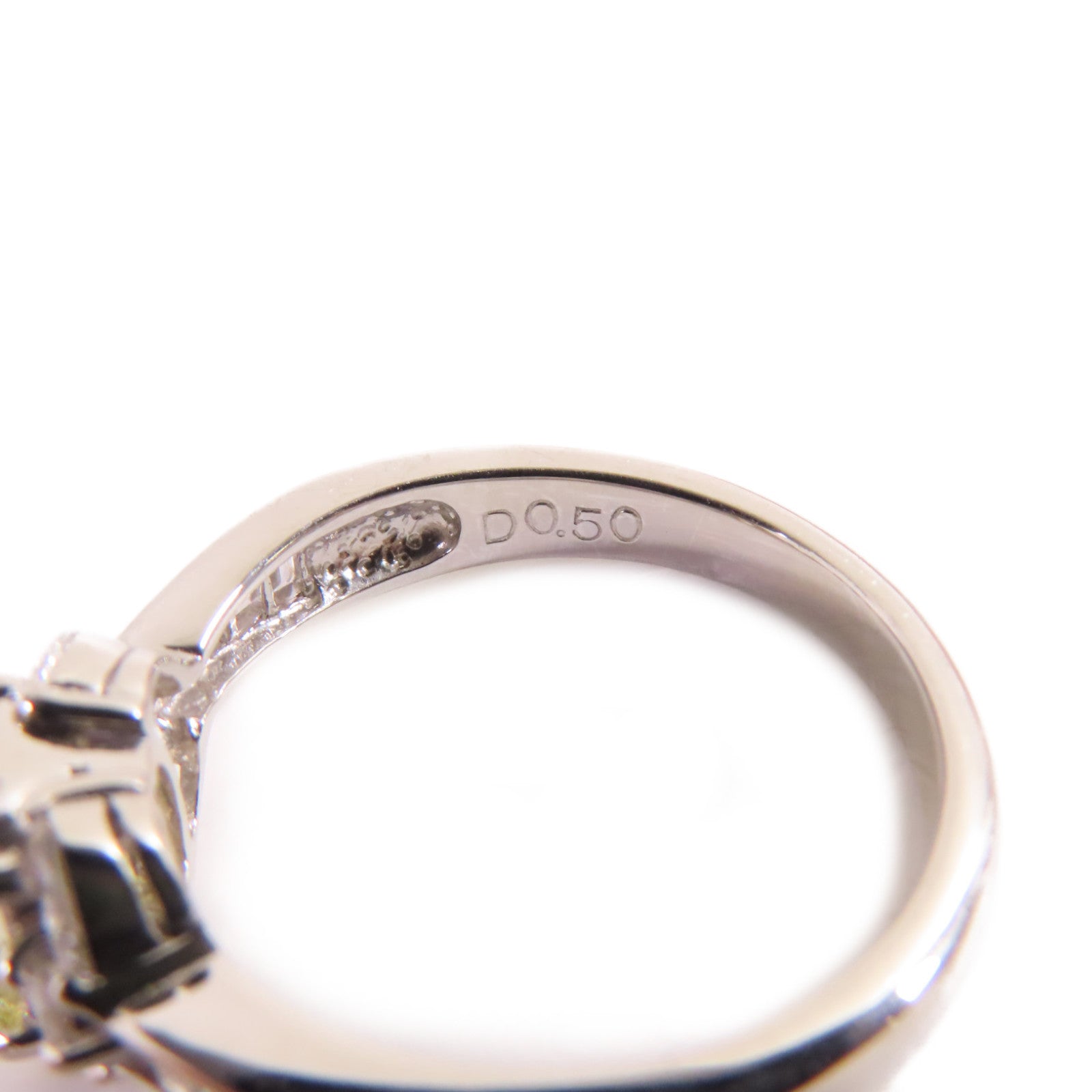 JEWELRY PT900鉑金/1.033ct鑚石/0.5ct鑚石Diamond Ring戒指US#6