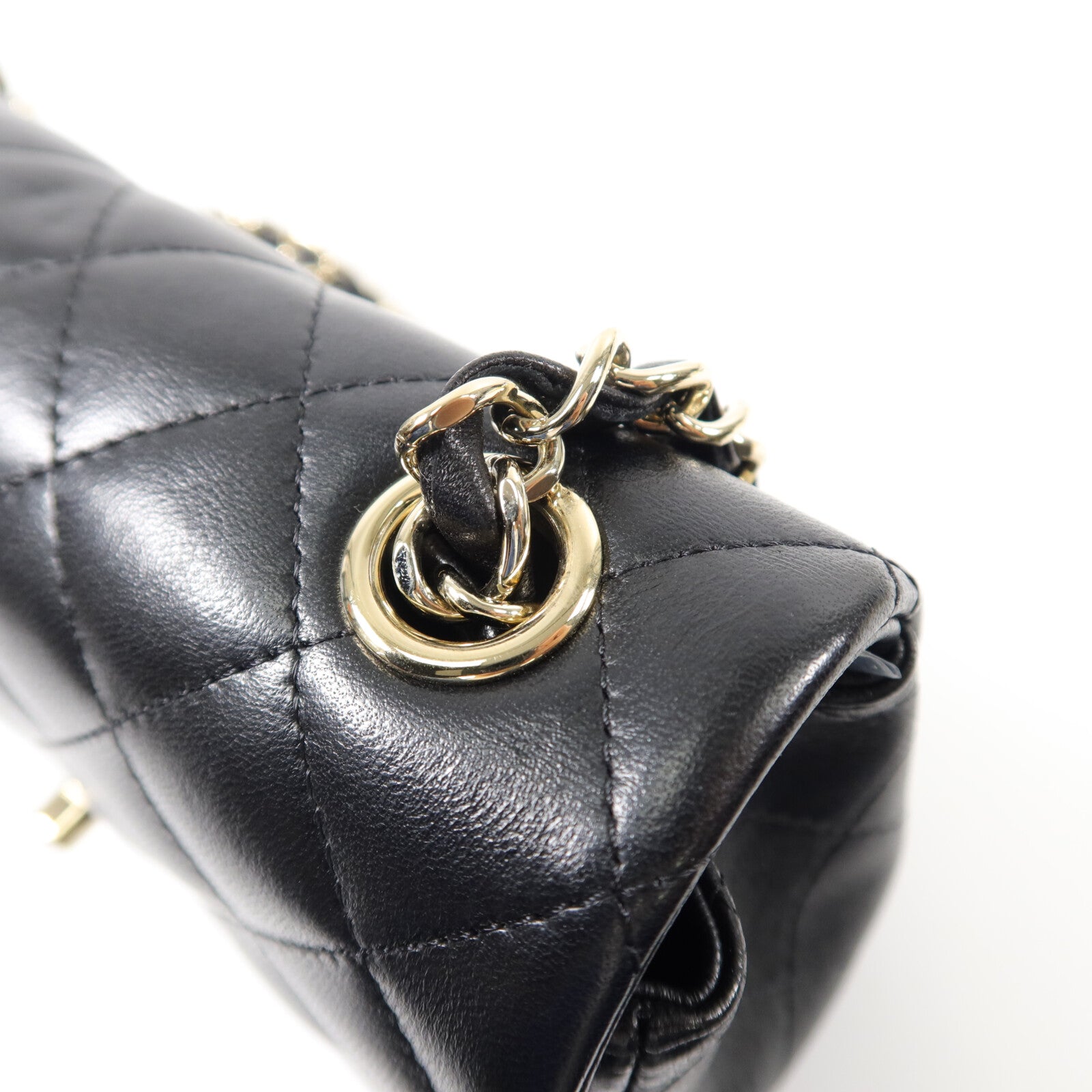 CHANEL 羊皮皮革Valentine Charms Mini Flap Bag鏈帶肩背袋