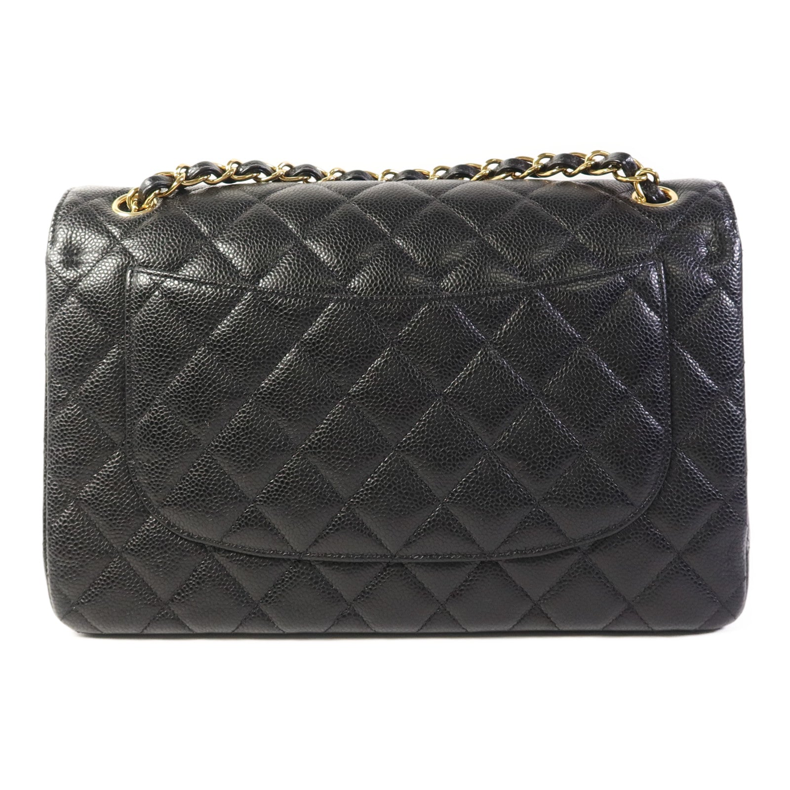 CHANEL 牛皮皮革Large Classic金扣鏈帶肩背袋