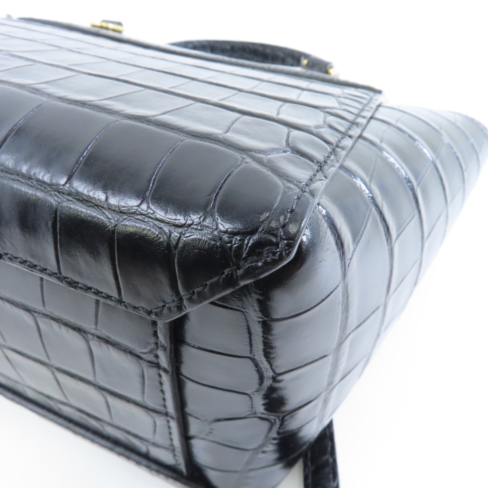 CELINE 牛皮皮革Nano Belt Bag金扣手挽肩背兩用袋黑色