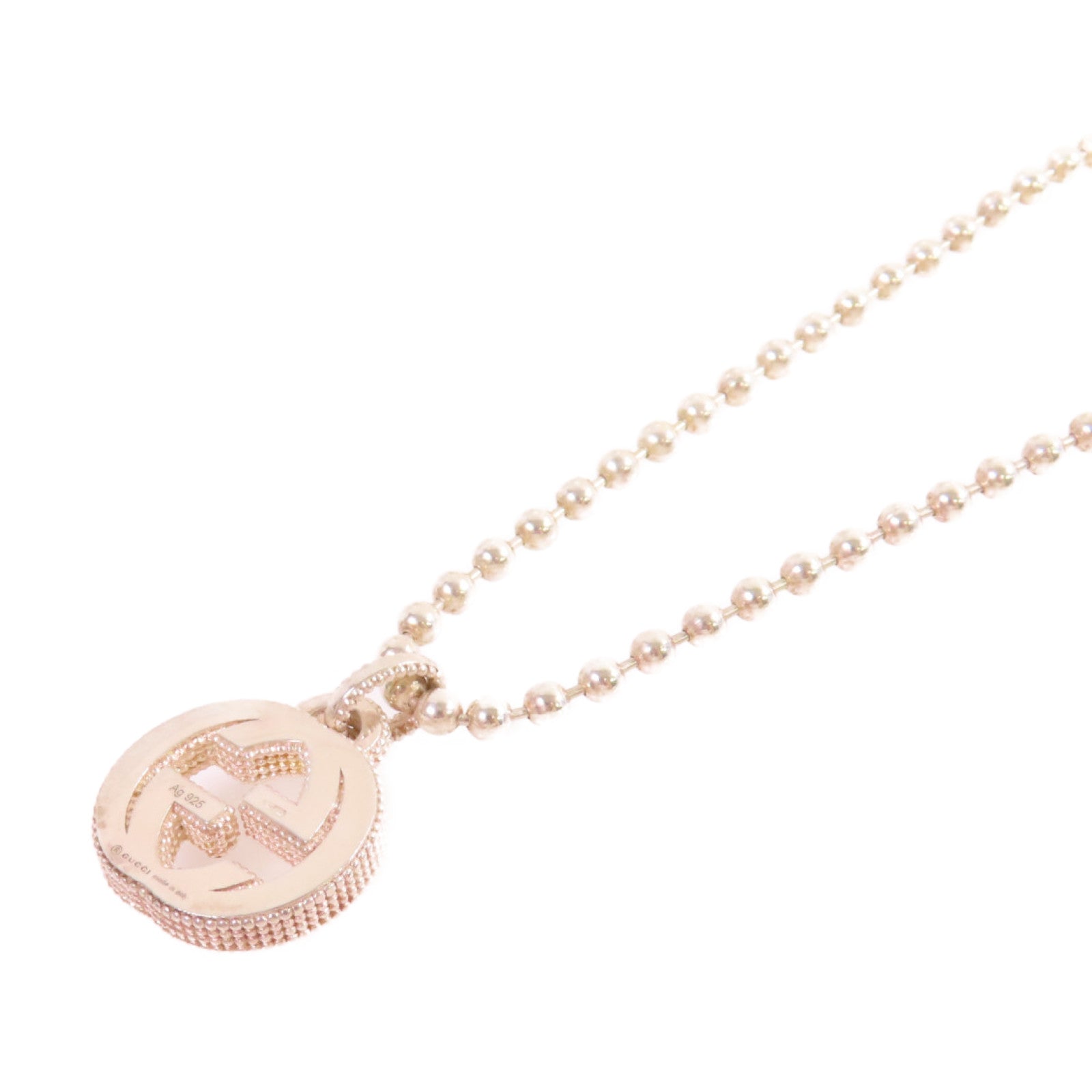 GUCCI 925純銀GG Silver Necklace項鏈銀色
