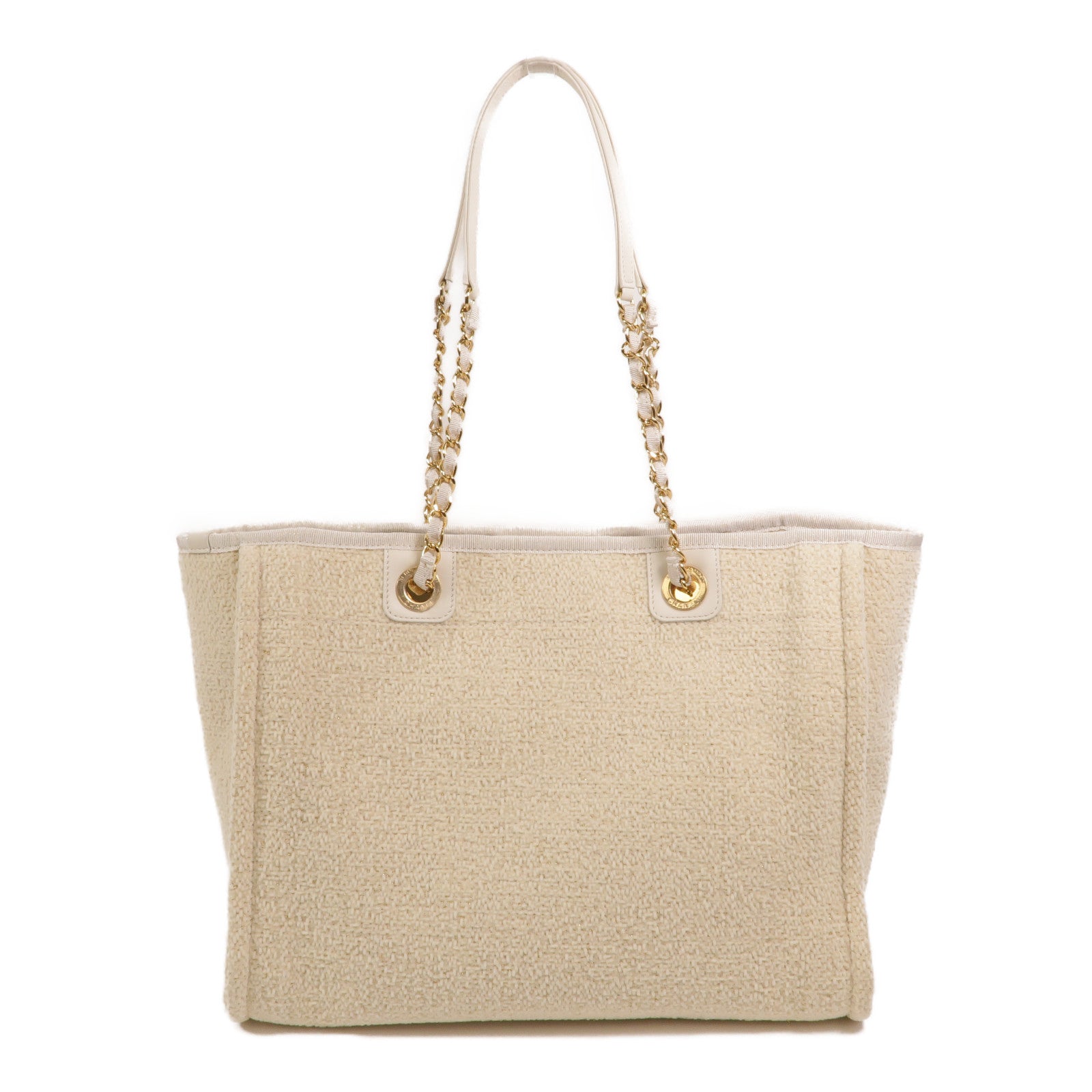 CHANEL Tweed Deauville Small Tote鏈帶肩背袋