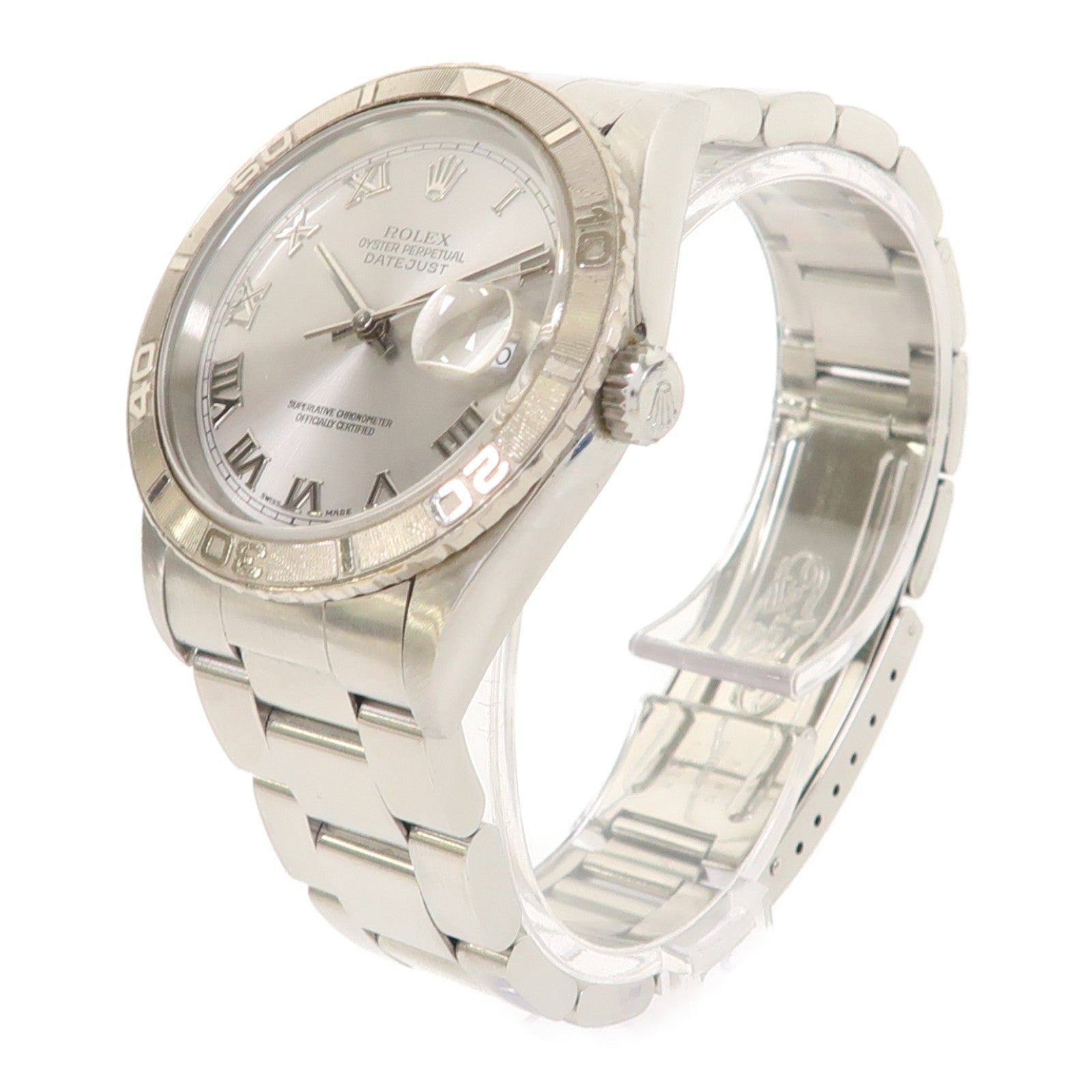ROLEX Datejust不鏽鋼手錶自動機芯銀色