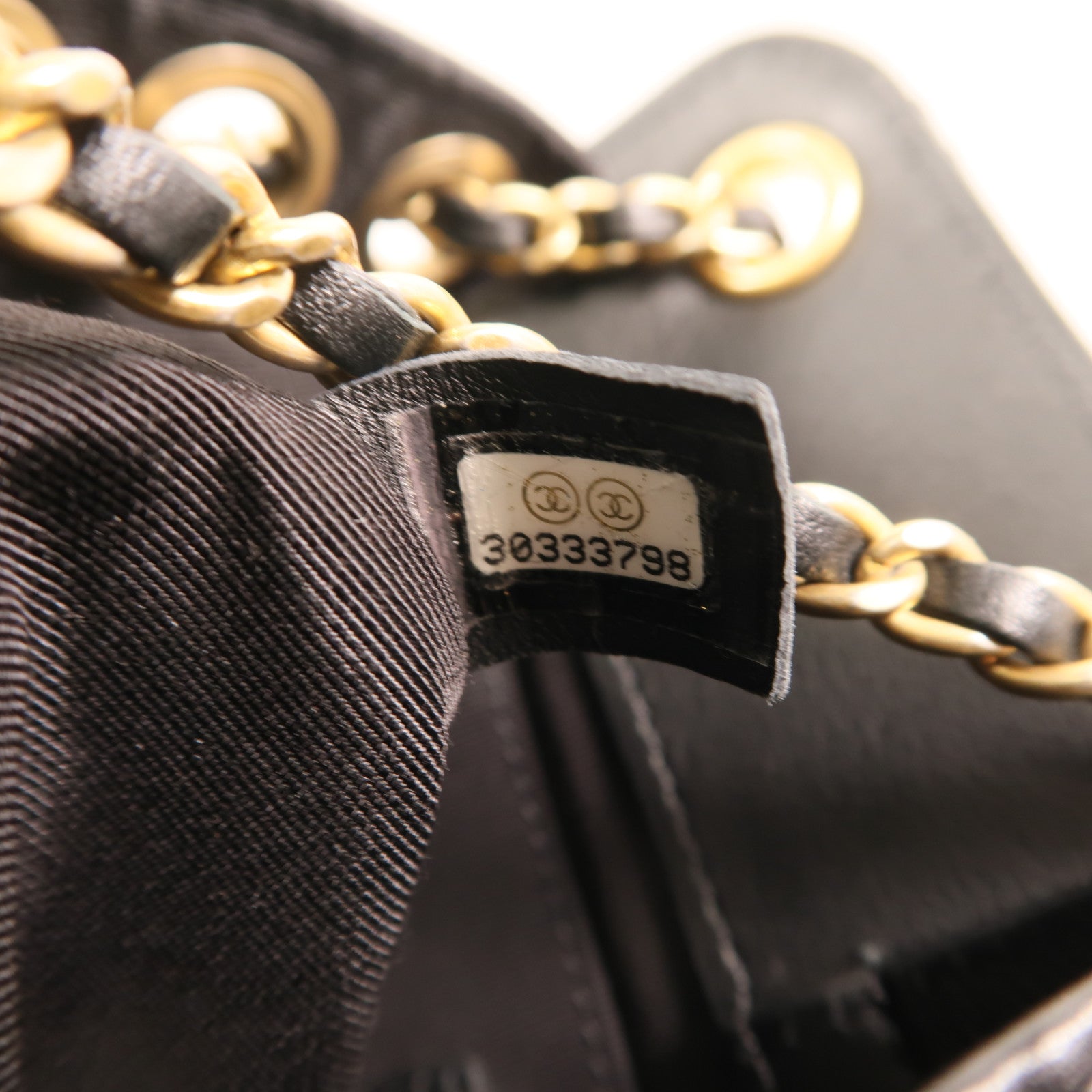 CHANEL 羊皮皮革CC Chain Accordion Bag金扣鏈帶肩背袋