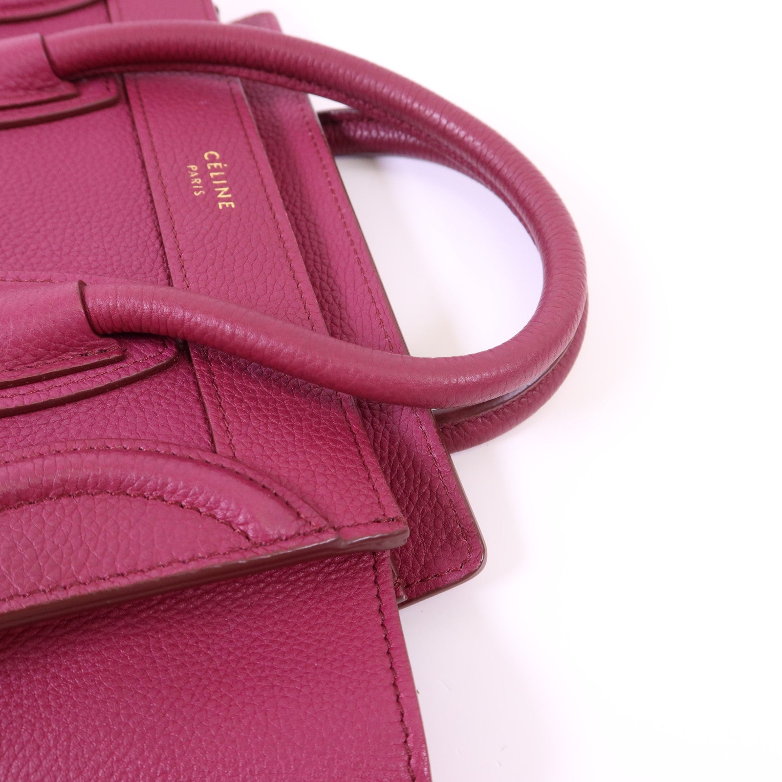 CELINE 牛皮皮革Nano Luggage金扣手挽肩背兩用袋