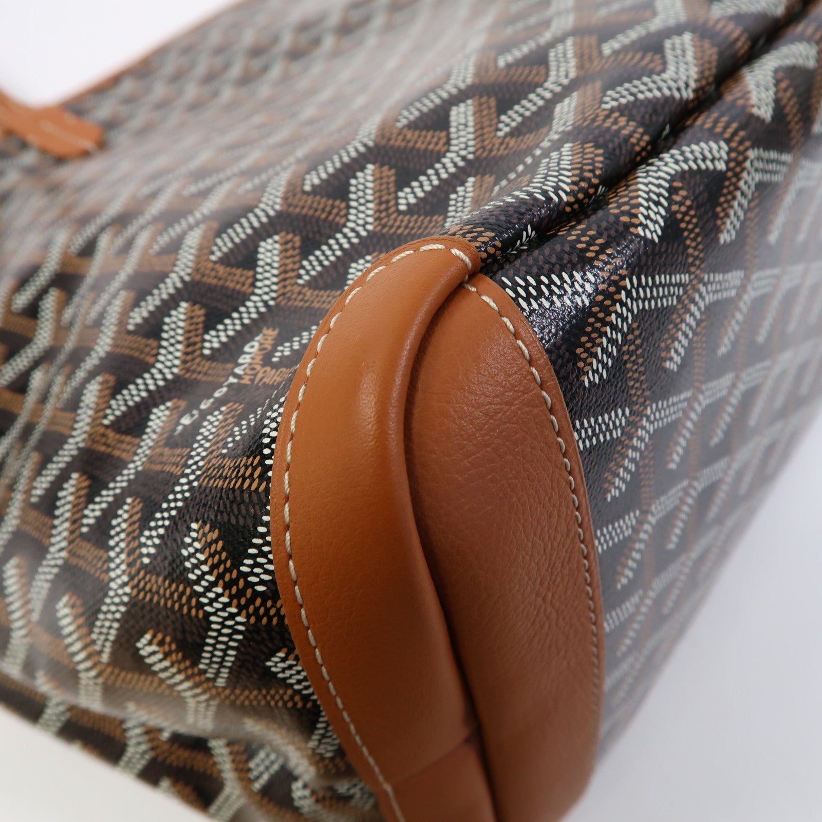 GOYARD 塗層帆布Tote Bag銀扣手挽袋黑色/啡色