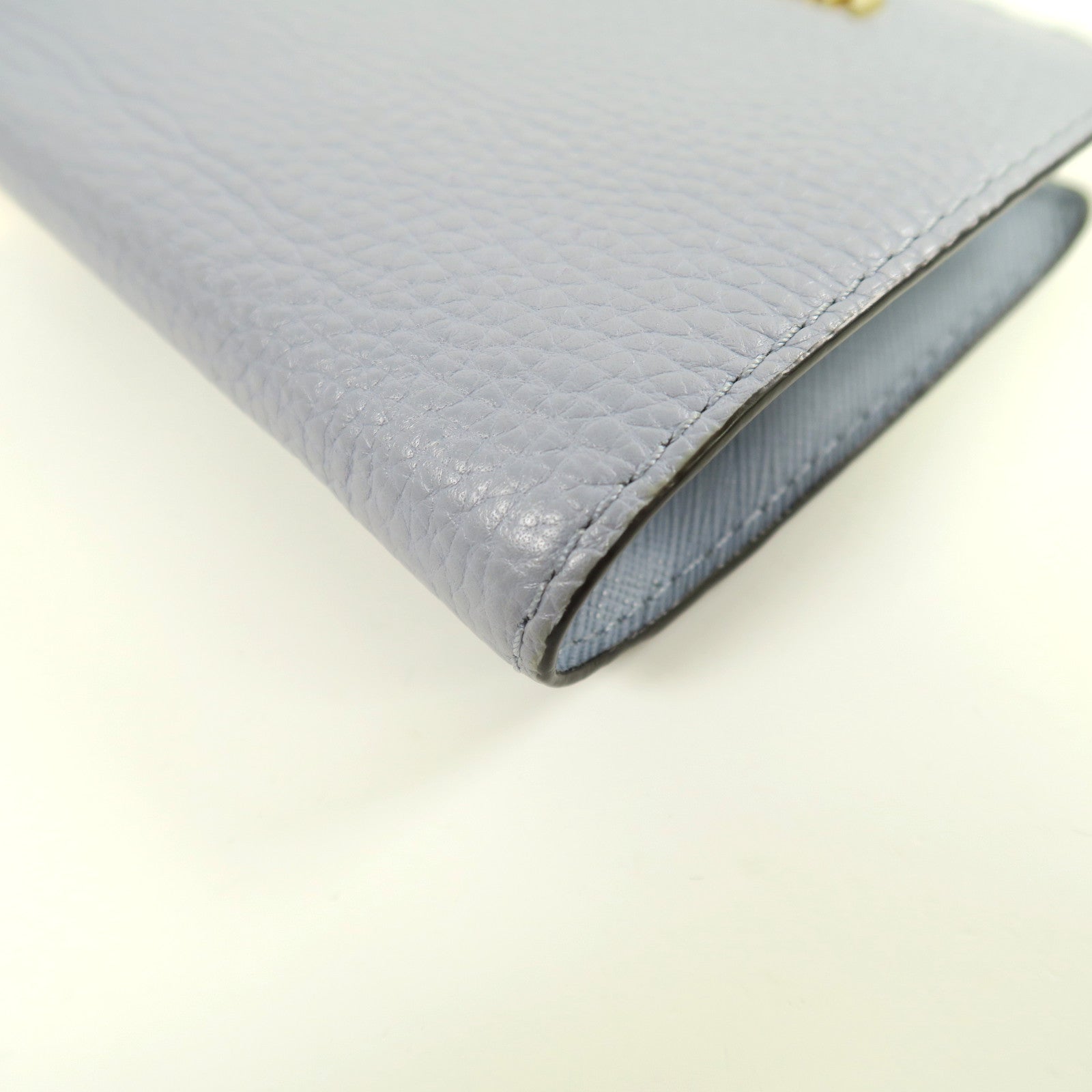 Michael Kors 【激減優惠】牛皮皮革Wallet金扣錢包藍色