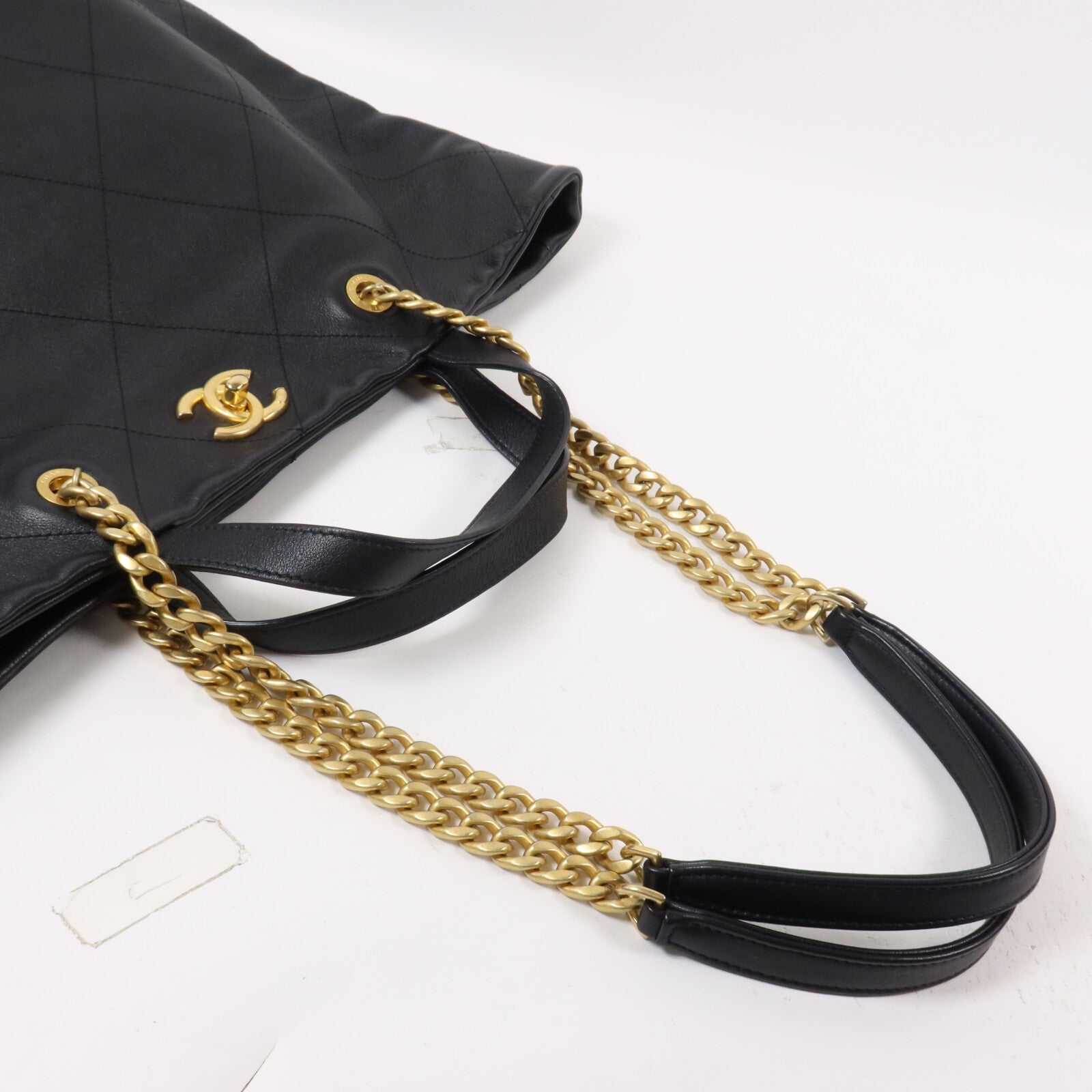 CHANEL 羊皮皮革Mood Shopping Tote鏈帶手挽肩背兩用袋