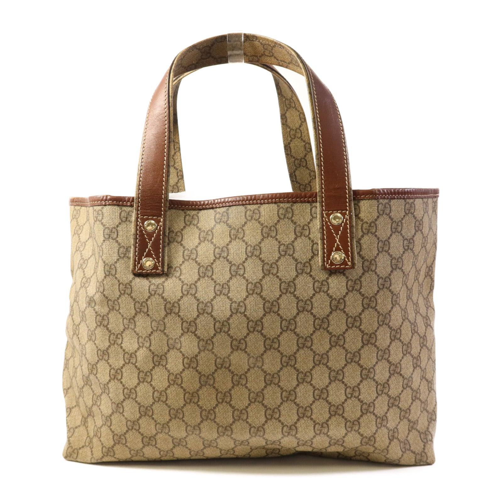 GUCCI 塗層帆布Shoulder Tote金扣肩背袋/手挽袋