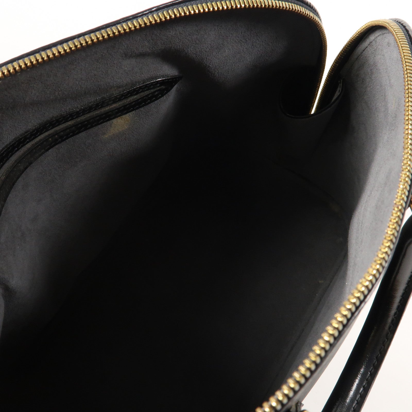 LOUIS VUITTON Epi皮革Alma手挽袋金扣手挽袋黑色