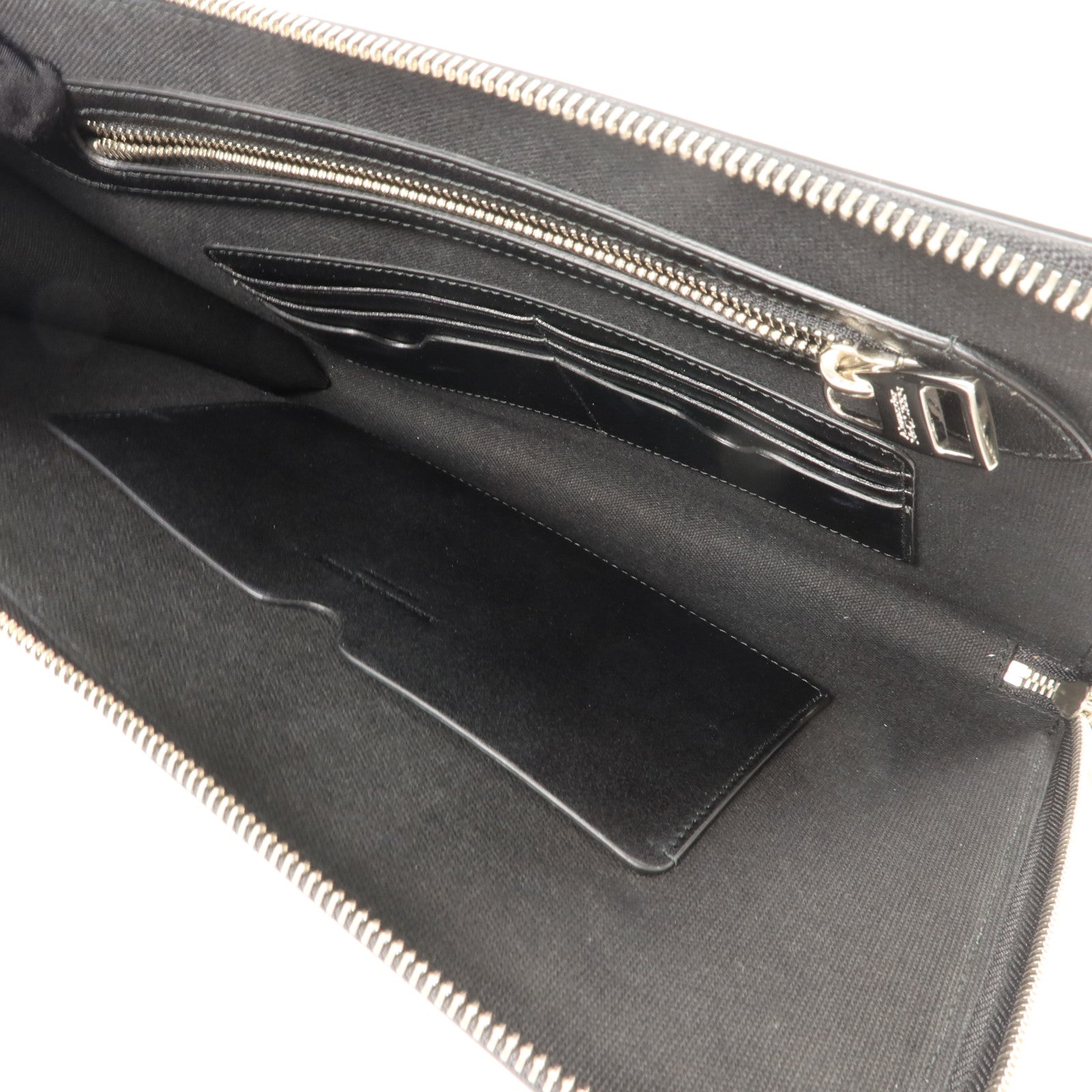 SELECTION 牛皮皮革Alexander Mcqueen Abstract Face Sketch手拿包