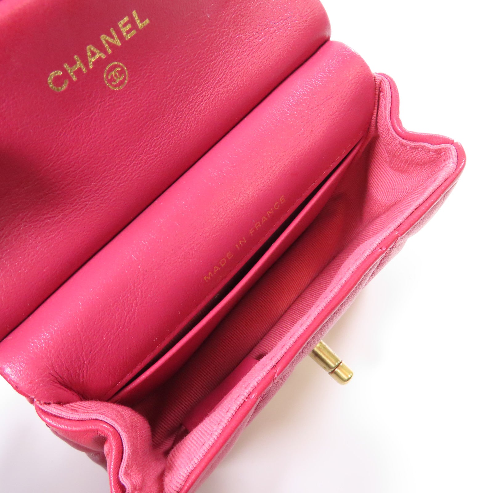 CHANEL (PRICE DOWN) Quilted CC GHW Chain Shoulder Bag 2 Way Bag Calfskin Leather Red