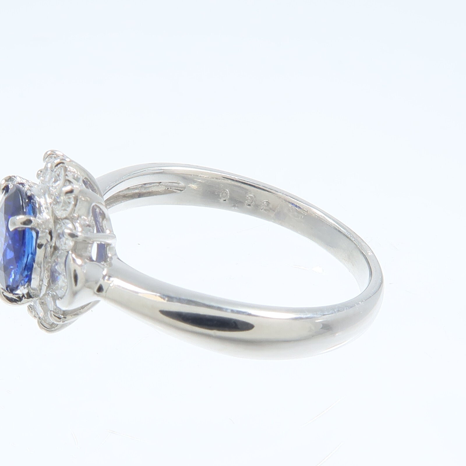 JEWELRY PT900鉑金Sapphire Diamond Ring藍寶石/鑽石戒指