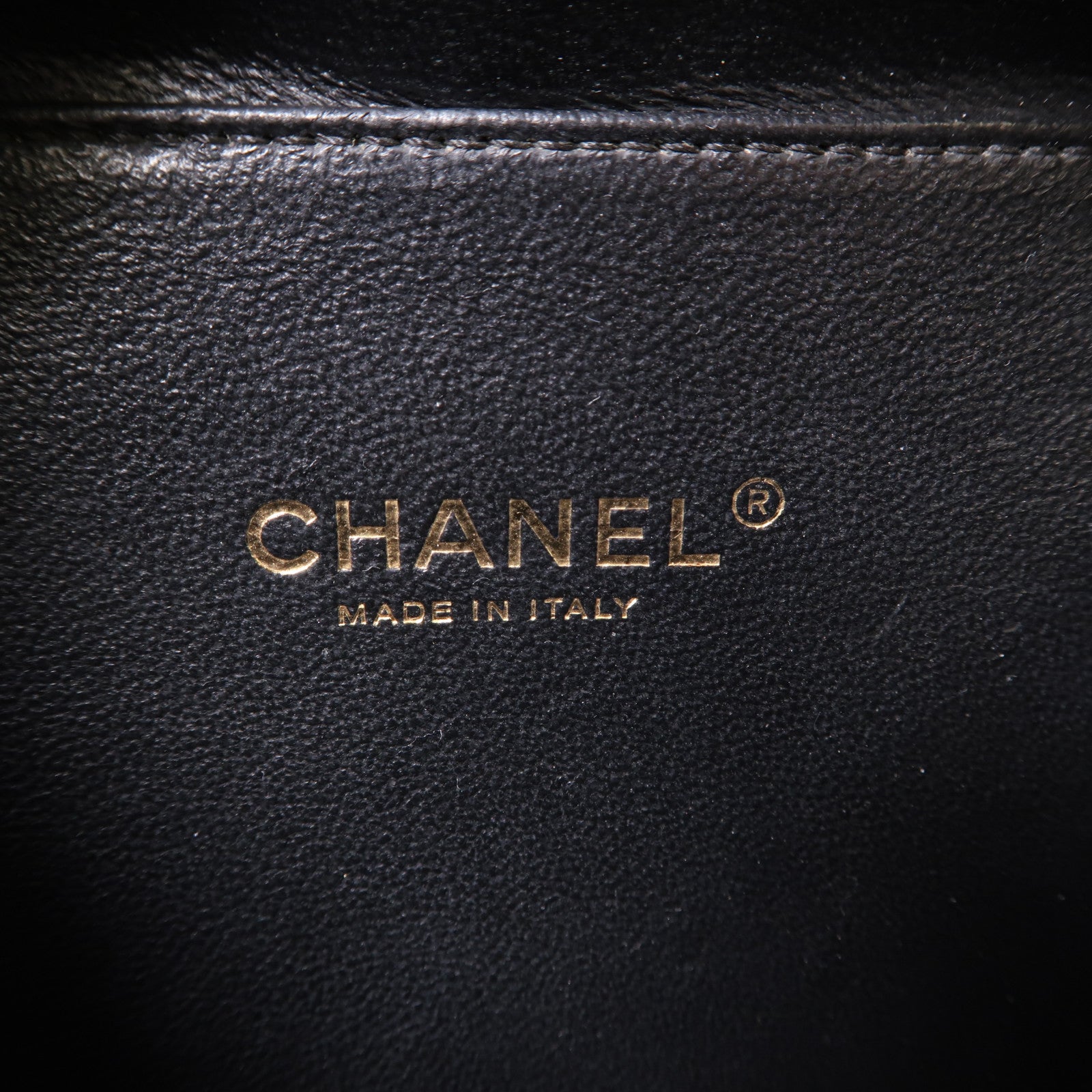 CHANEL 【激減優惠】菱格牛皮皮革Vanity Case金扣手挽肩背兩用袋黑色