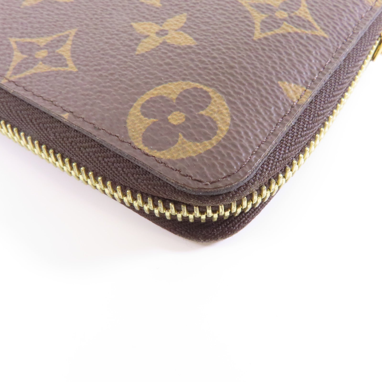 LOUIS VUITTON Monogram Clemence Wallet金扣長錢包棕色/粉紅色