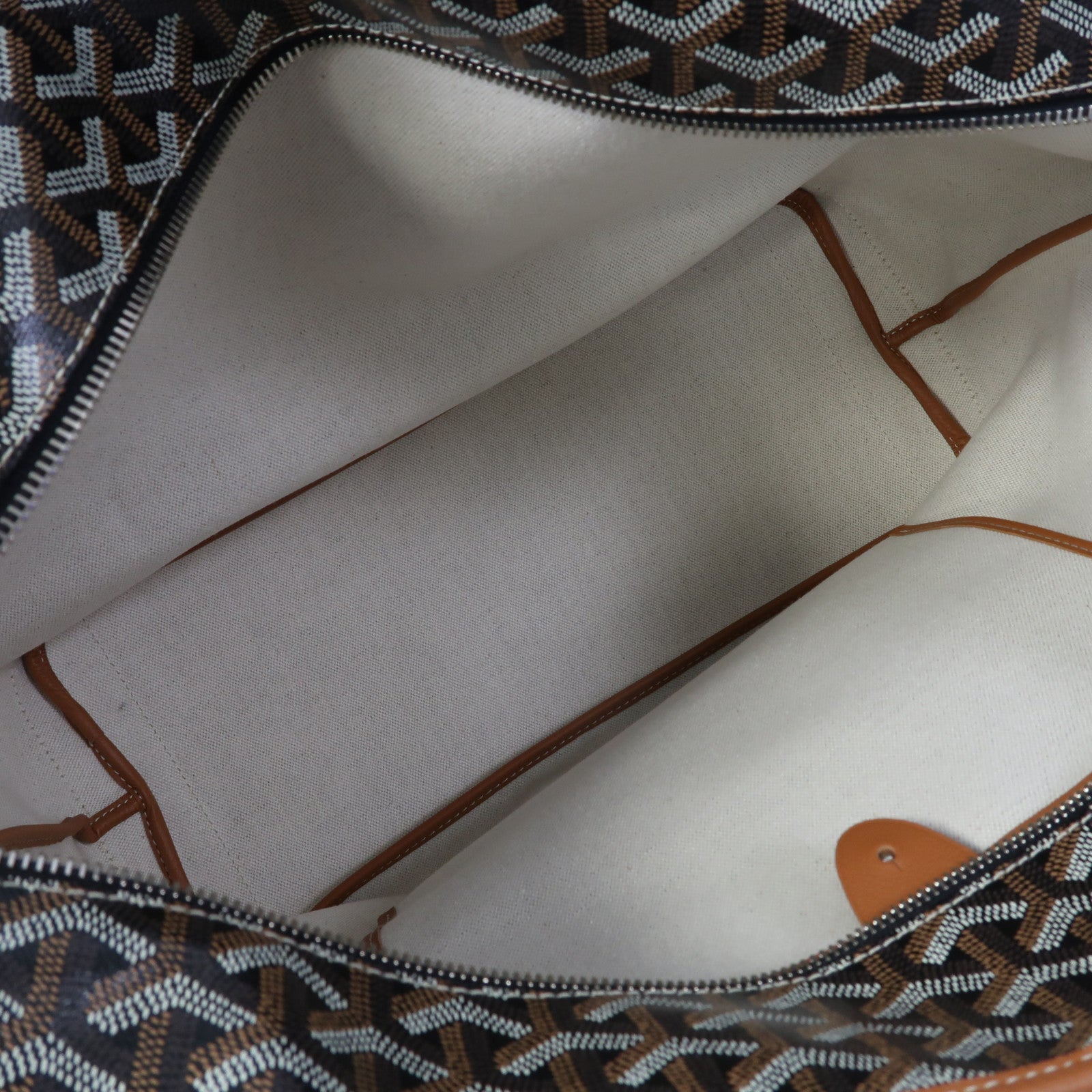 GOYARD 塗層帆布Tote Bag銀扣手挽袋黑色/啡色