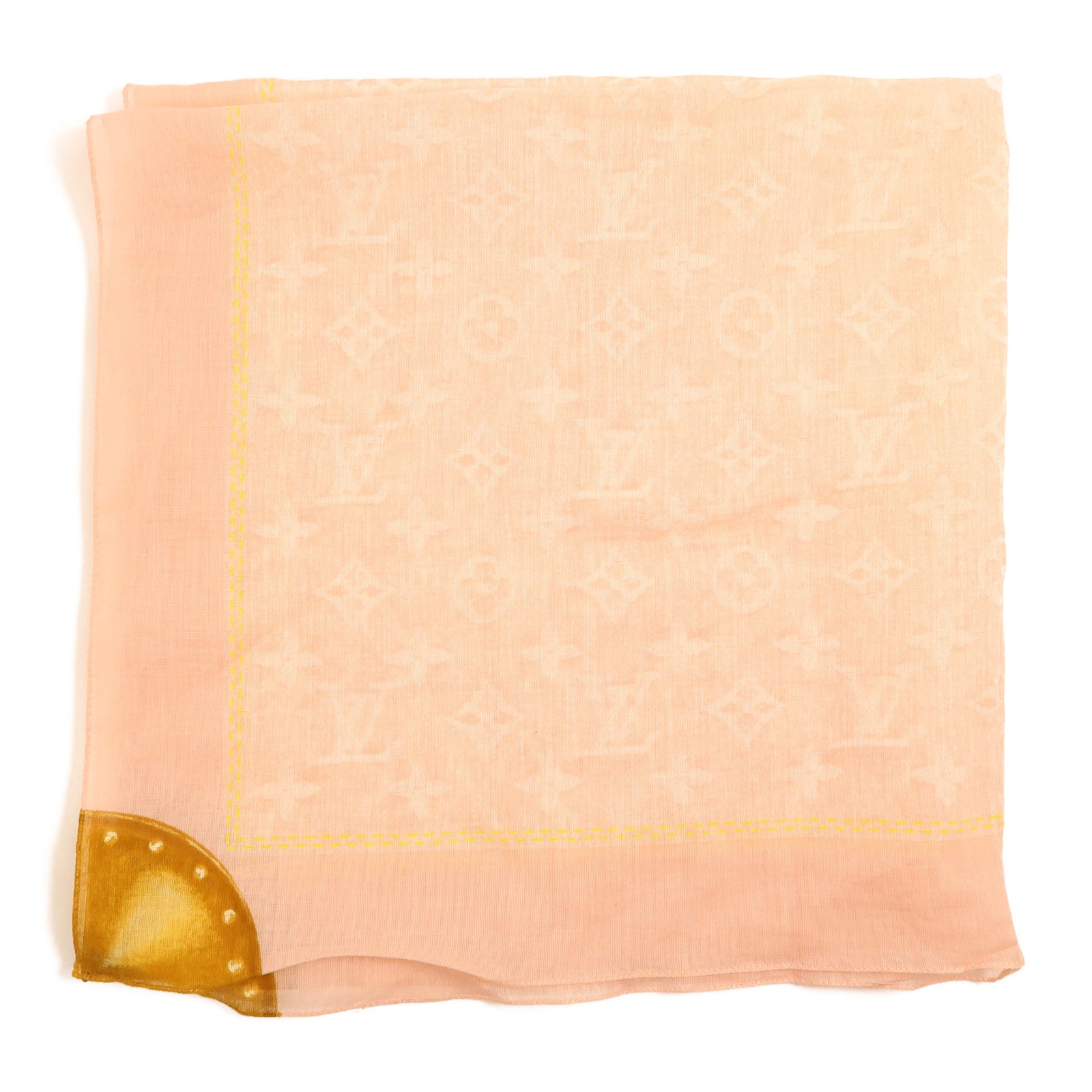LOUIS VUITTON LV Scarf Silk Pink/Yellow