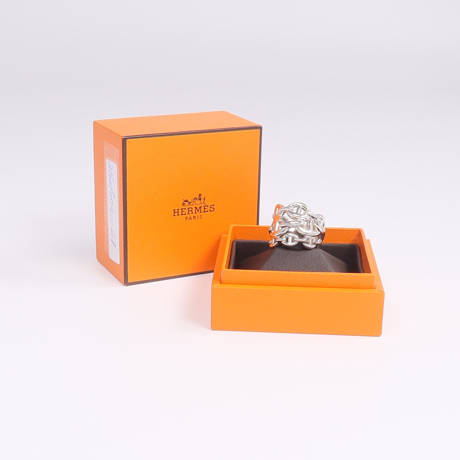 HERMES 925純銀Chaine d'ancre Enchainee Ring戒指US#6.5