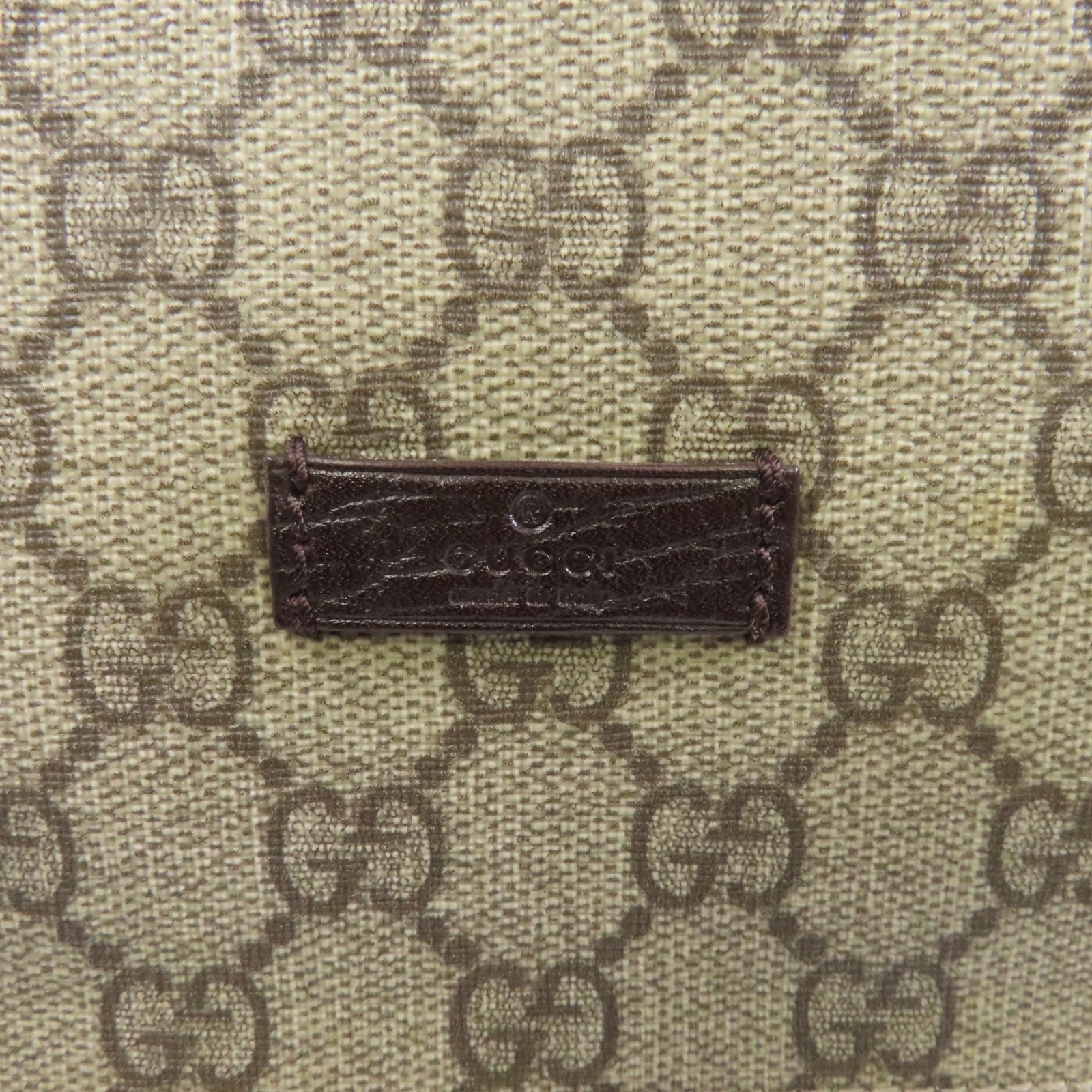 GUCCI 塗層帆布Shoulder Bag銀扣肩背袋啡色