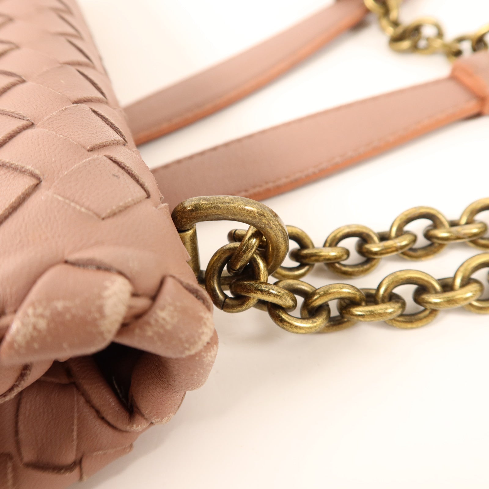 BOTTEGA VENETA 羊皮皮革Olimpia Intrecciato鏈帶肩背袋
