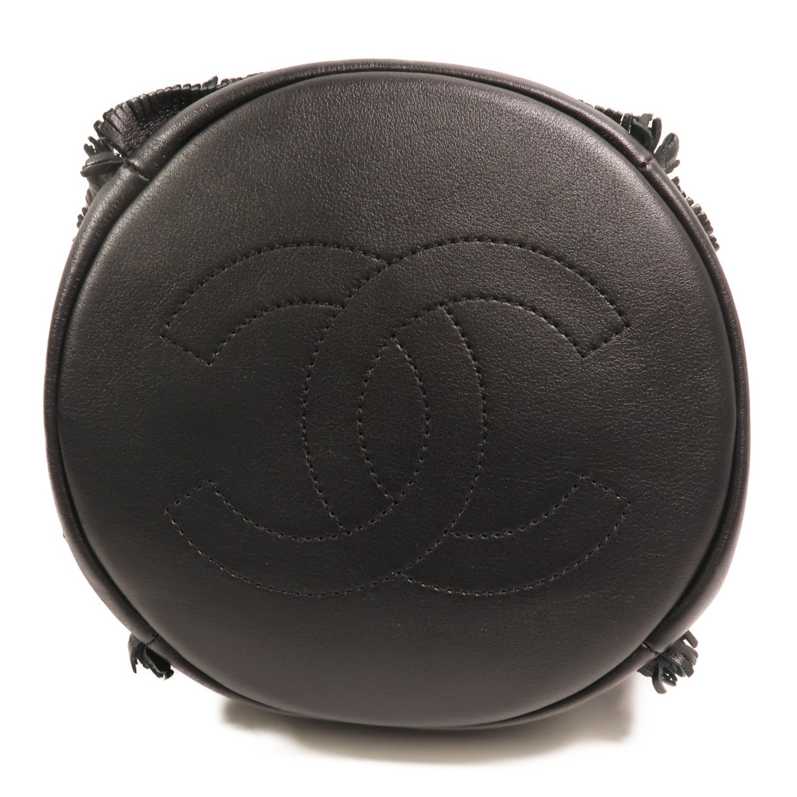 CHANEL 【激減優惠】牛皮皮革Bucket Bag金扣鏈帶肩背袋