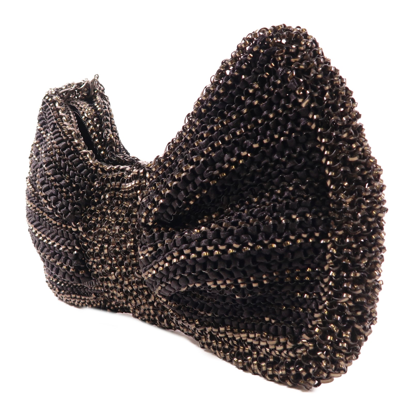 ANTEPRIMA SHW Chain Shoulder Bag PVC/Canvas Black/Brown