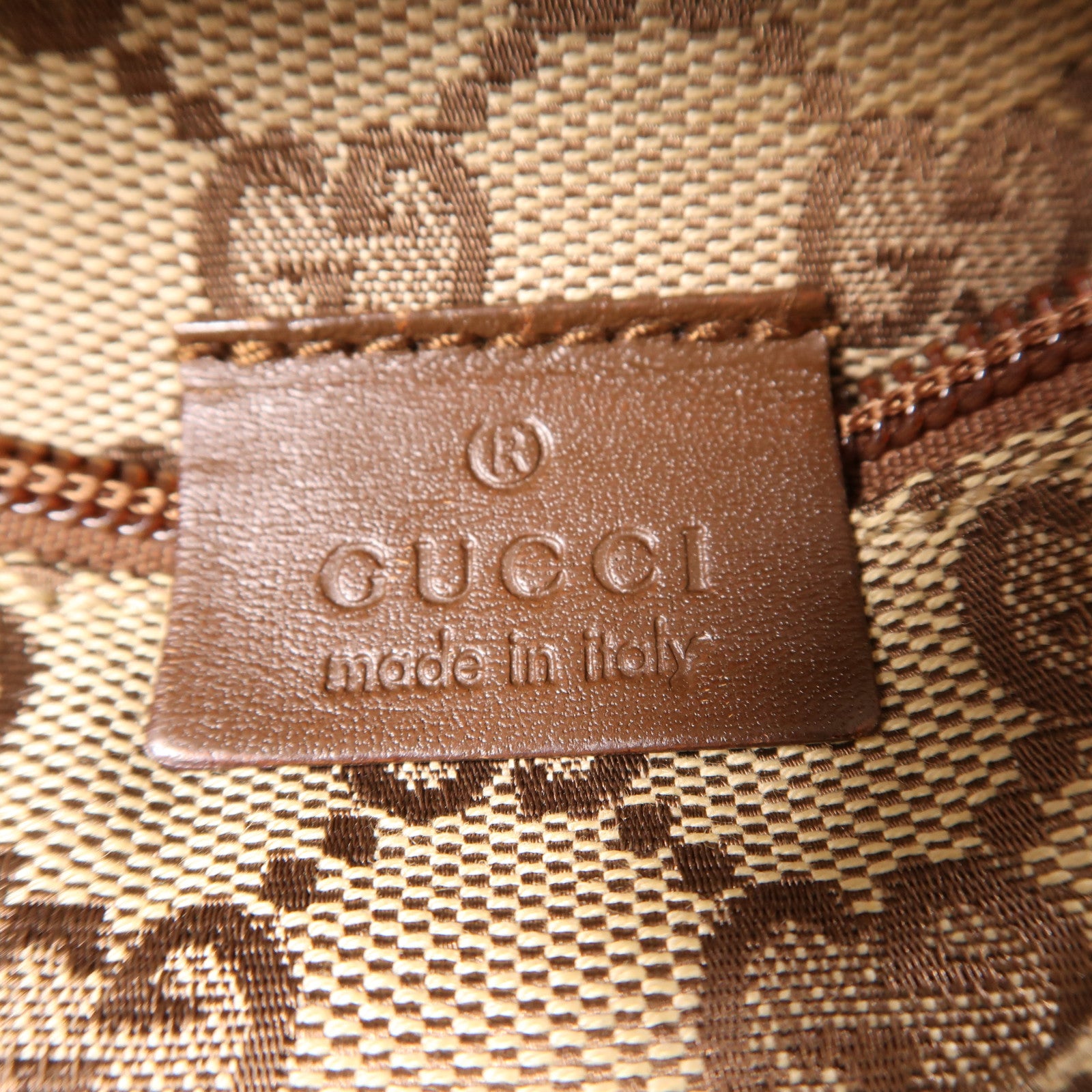 GUCCI 帆布Waist Bag銀扣腰包啡色