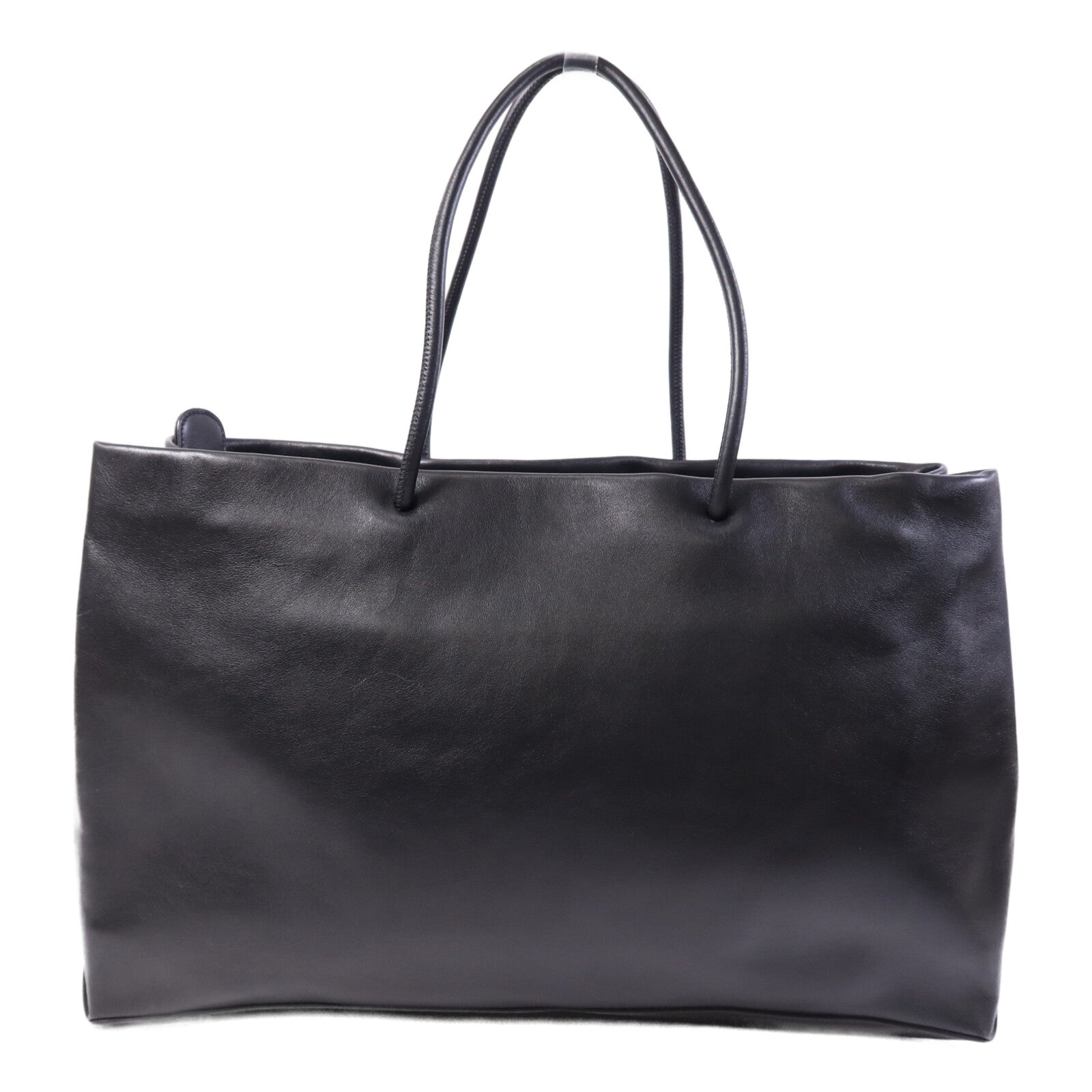 CHANEL 牛皮皮革Tote Bag銀扣手挽袋