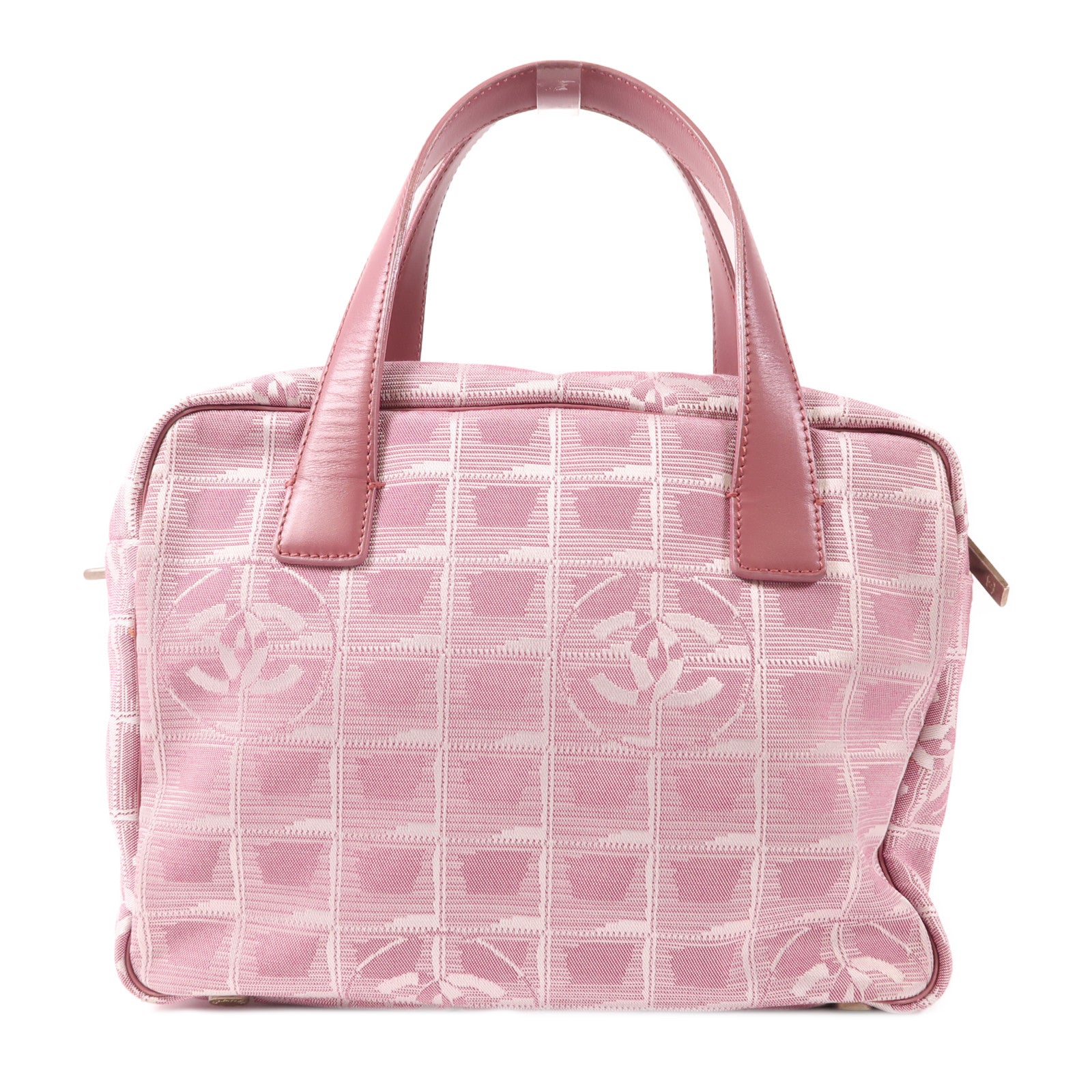 CHANEL 帆布Shoulder Bag銀扣手挽肩背兩用袋